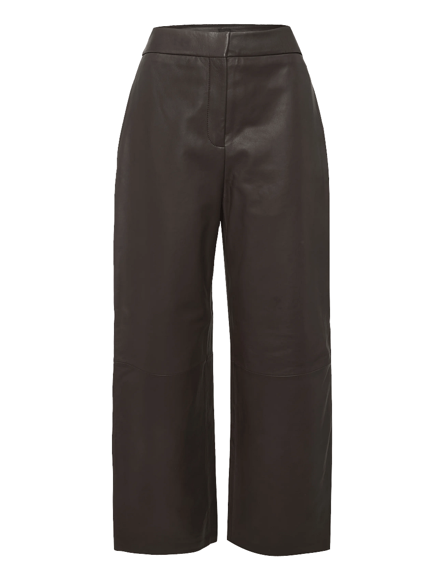 BOSS - Sipasa - leather trousers - medium brown - 0