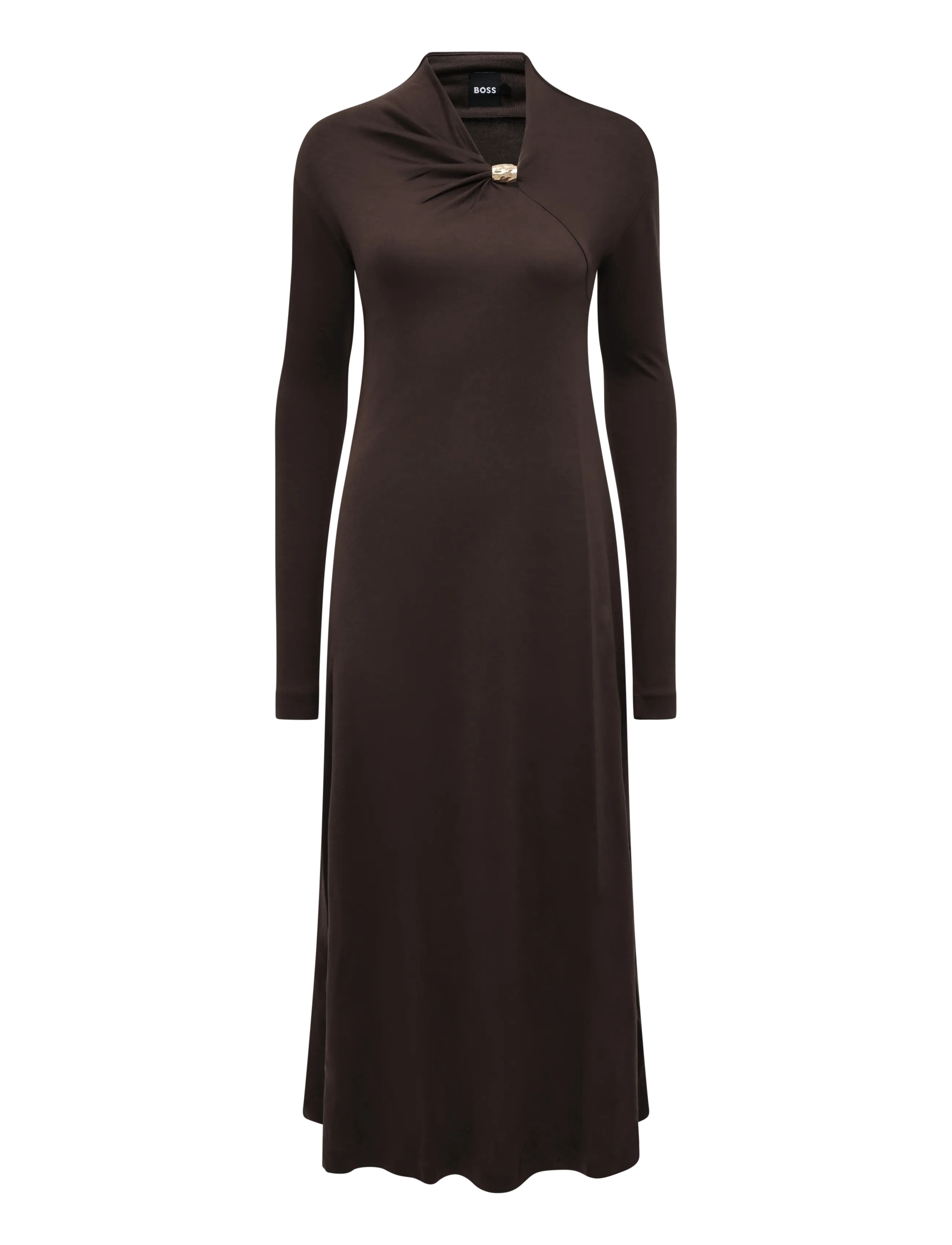 BOSS Evonya - Midikleider - MEDIUM BROWN / brown