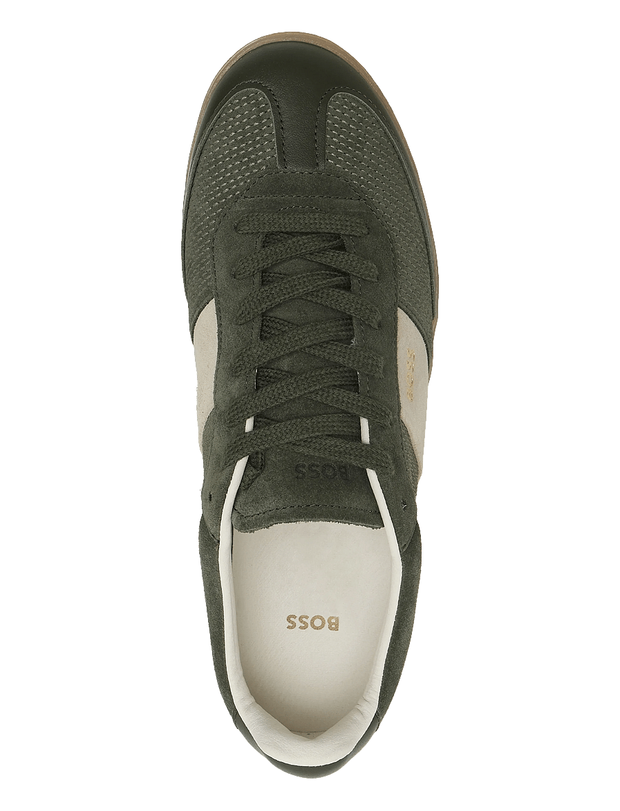 BOSS - Brenta_Tenn_stcsd - lágir strigaskór - dark green - 3