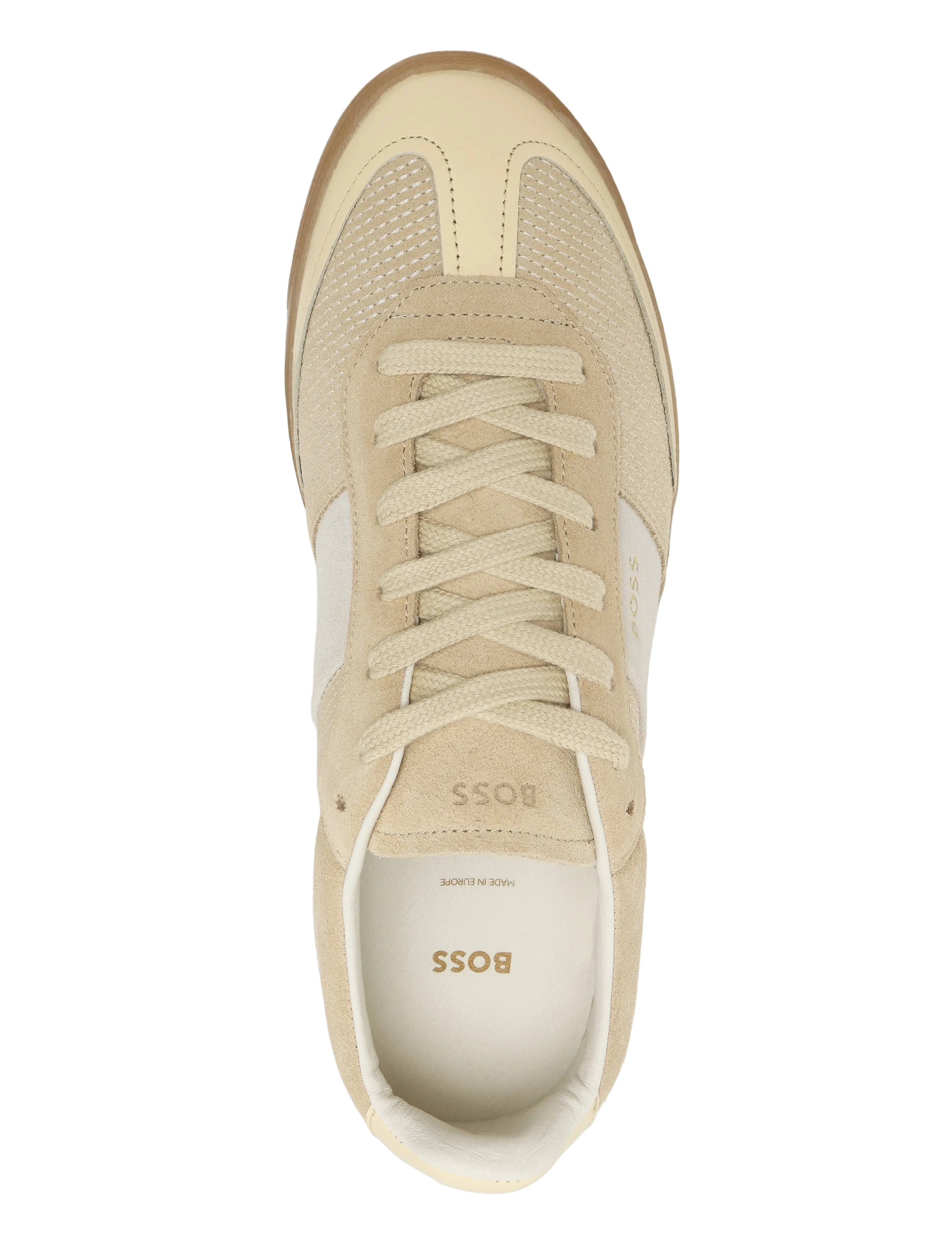 BOSS - Brenta_Tenn_stcsd - lágir strigaskór - light beige - 3
