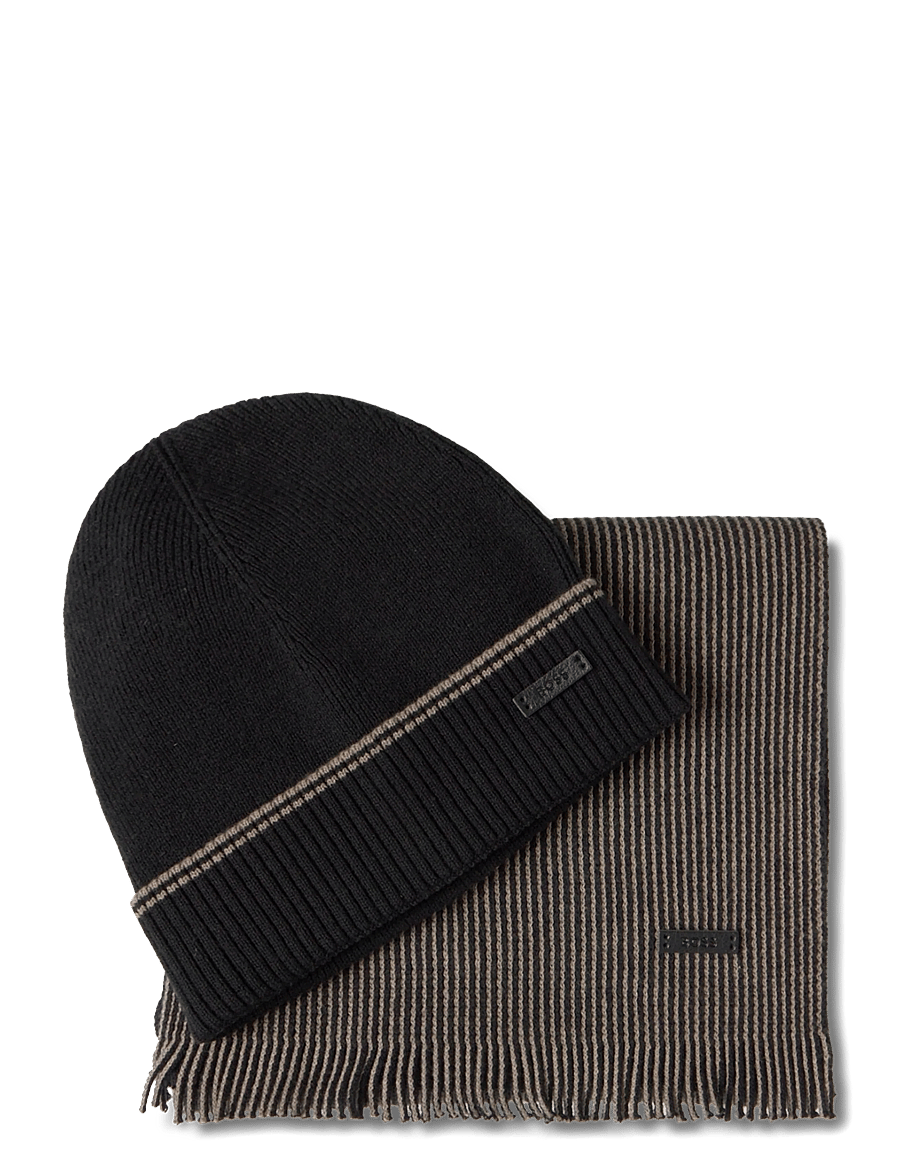 BOSS - Fortuno_SET - winterschals - black - 3