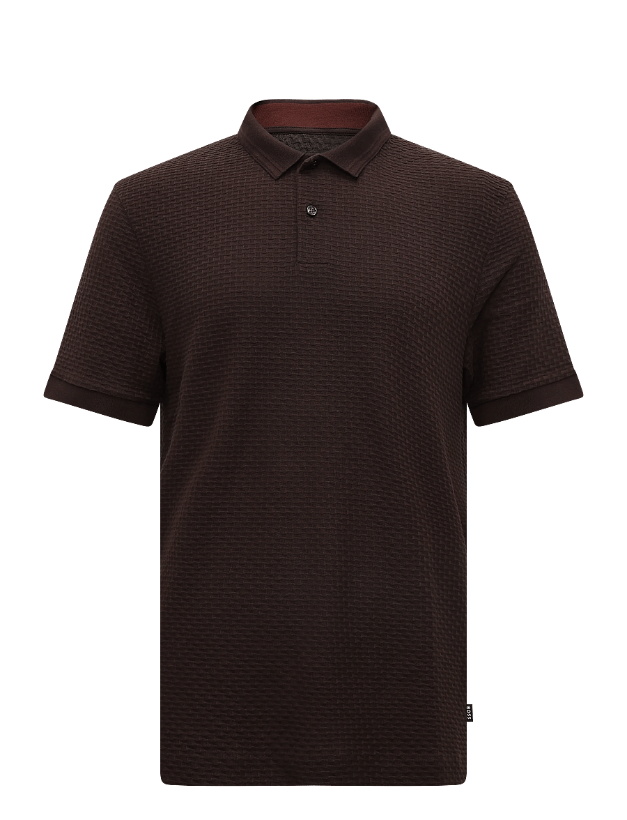 BOSS - H-Parlay 82 - stickade pikéer - dark brown - 0