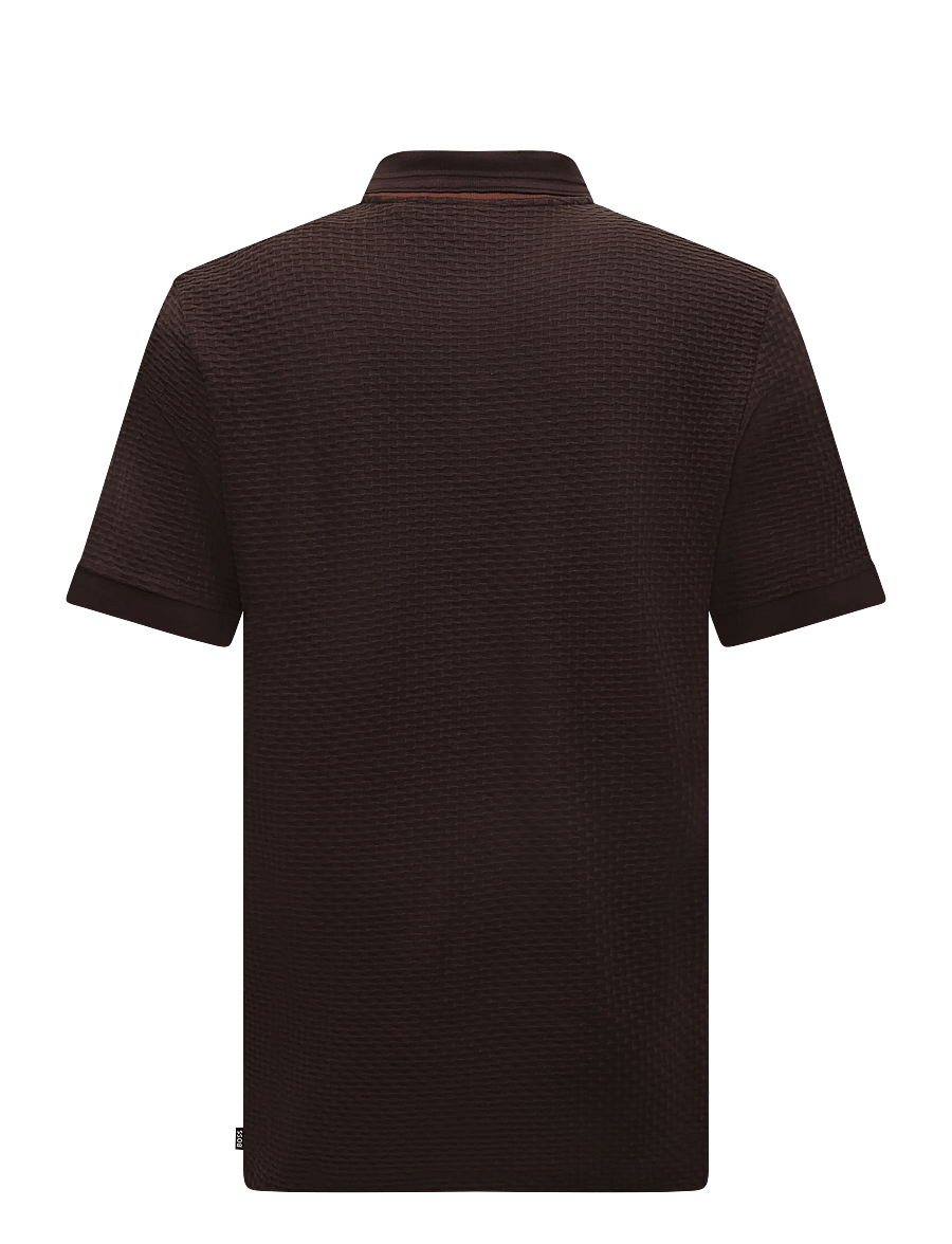BOSS - H-Parlay 82 - stickade pikéer - dark brown - 1