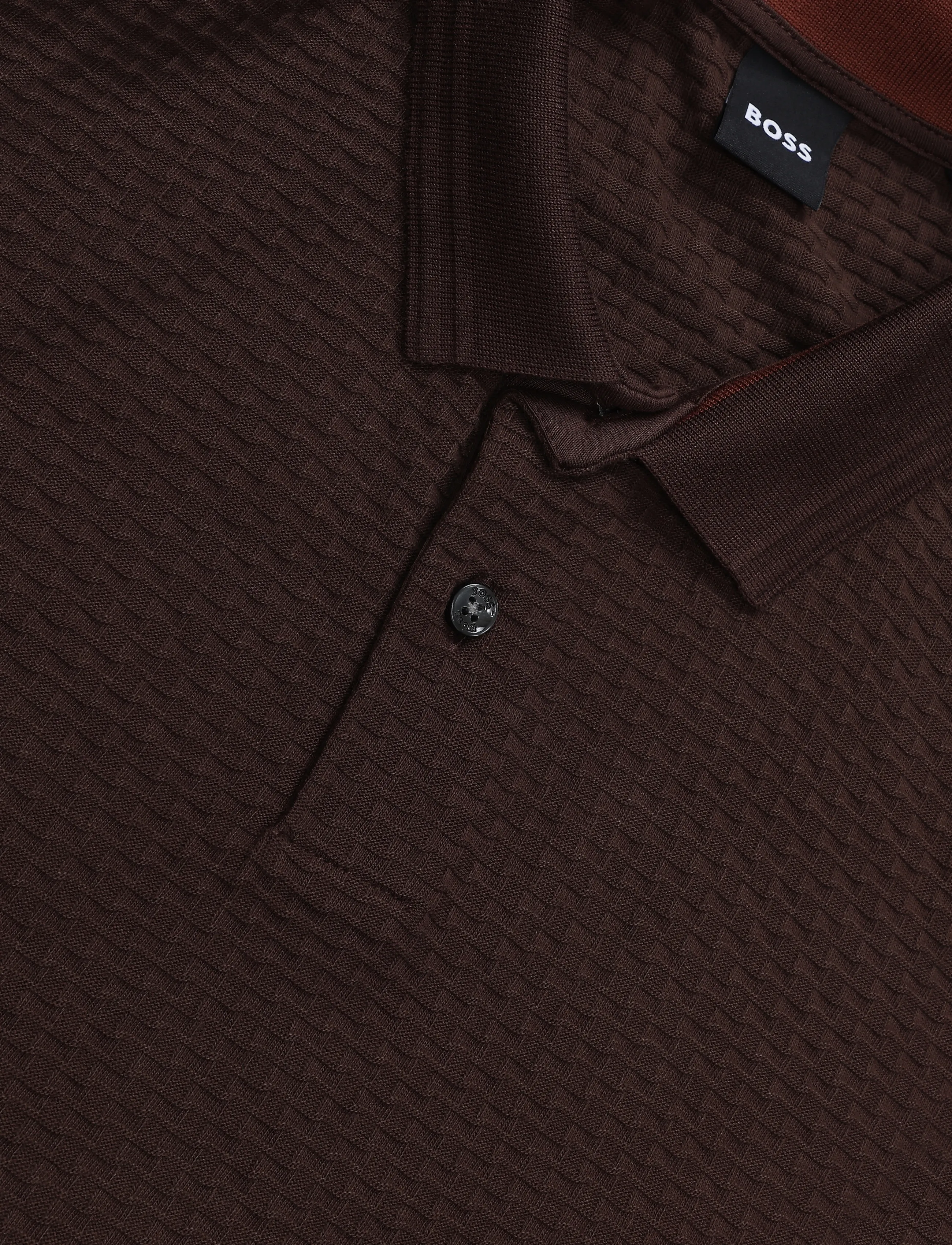 BOSS - H-Parlay 82 - stickade pikéer - dark brown - 2