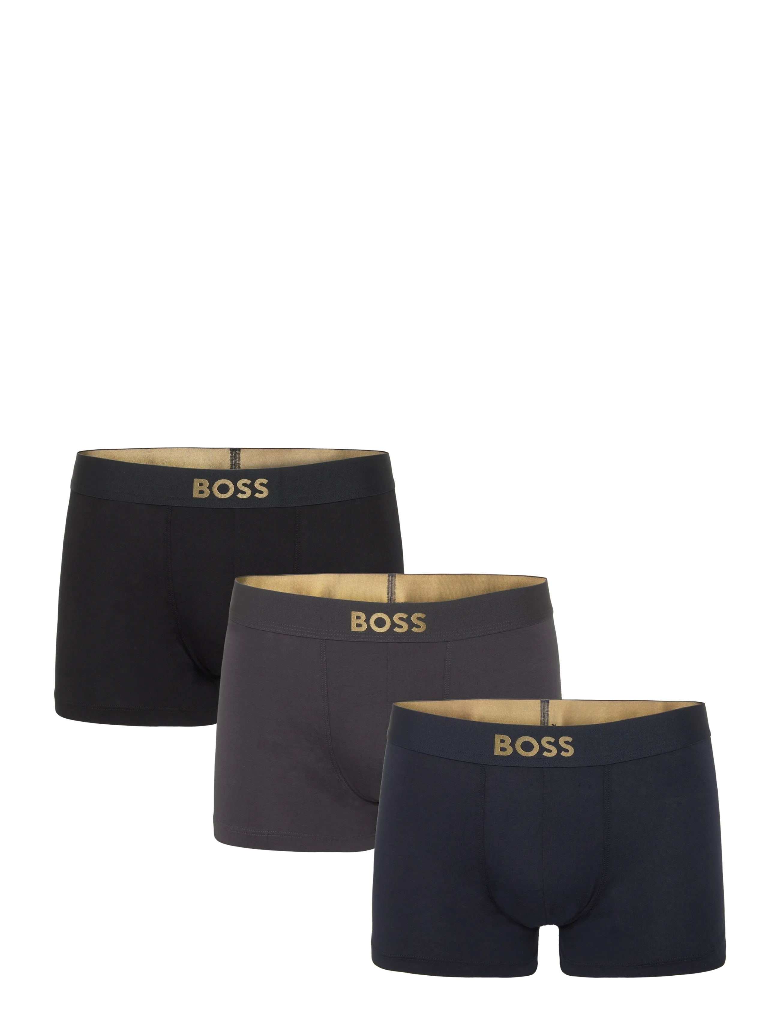 BOSS Trunk 3P Gold Logo G - Kalsonger - OPEN MISCELLANEOUS / grey