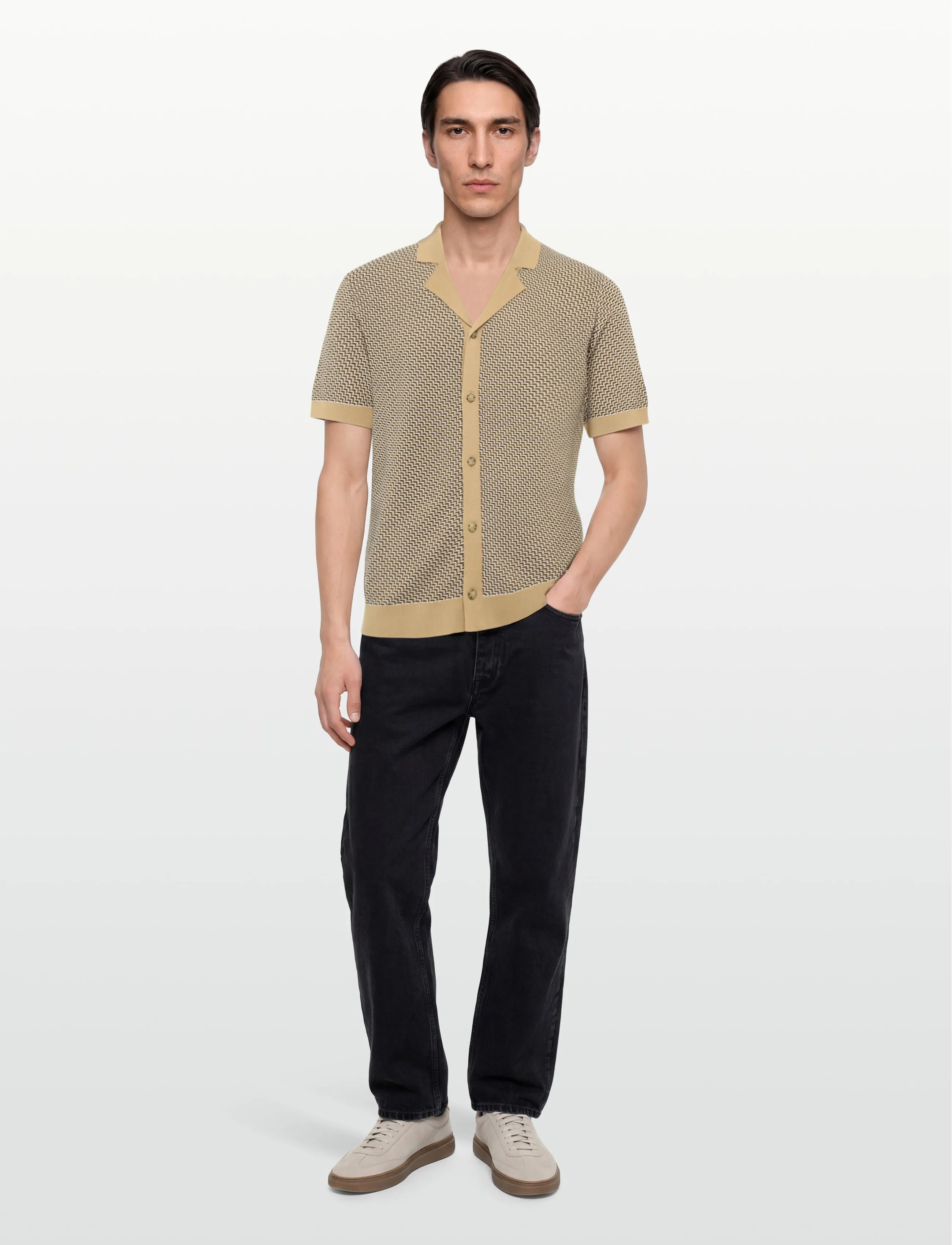 BOSS H-Lomare, M, Polos, Beige - Short-sleeved, Männerswear