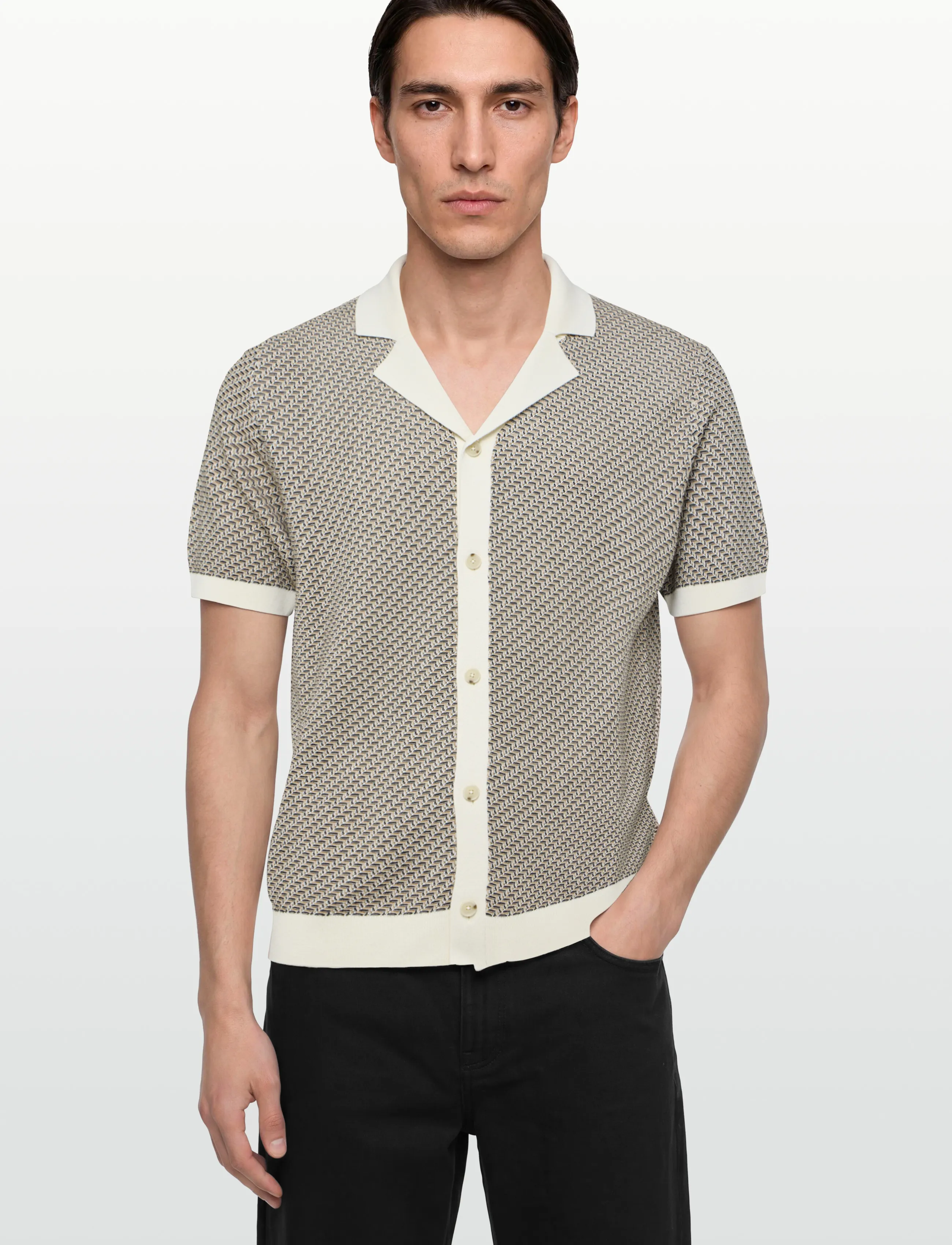 BOSS - H-Lomare - strikkede poloer - open white - 4