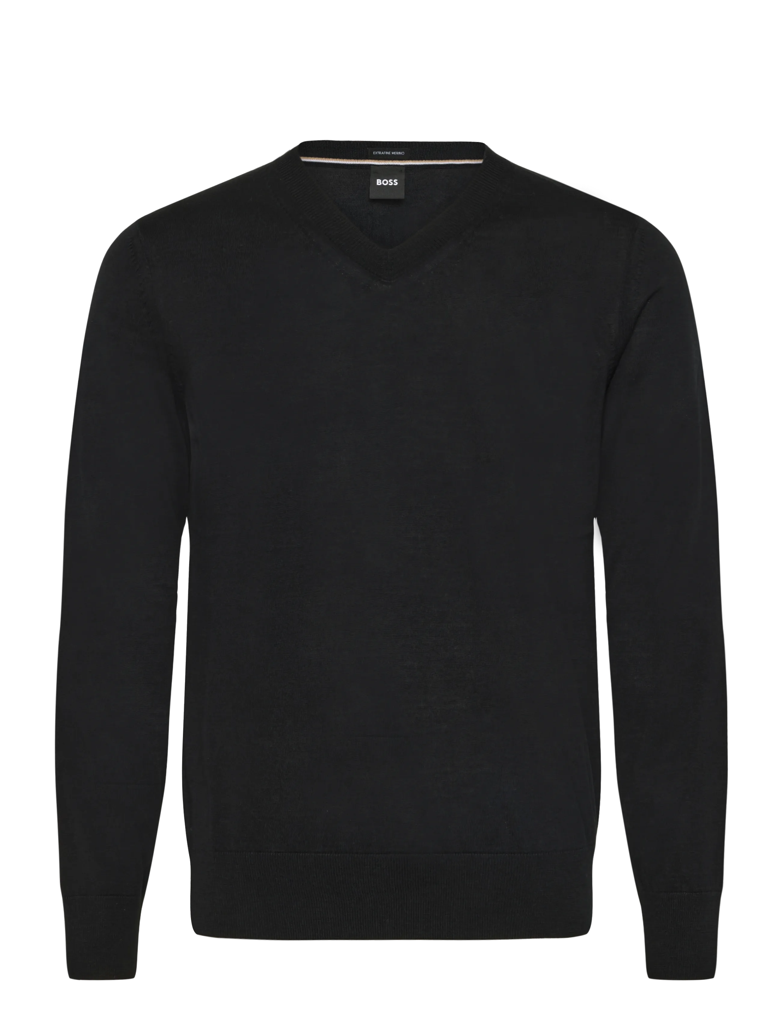 Boss V-neck sweater in extra-fine merino wool stickade tröjor herr – bild 5
