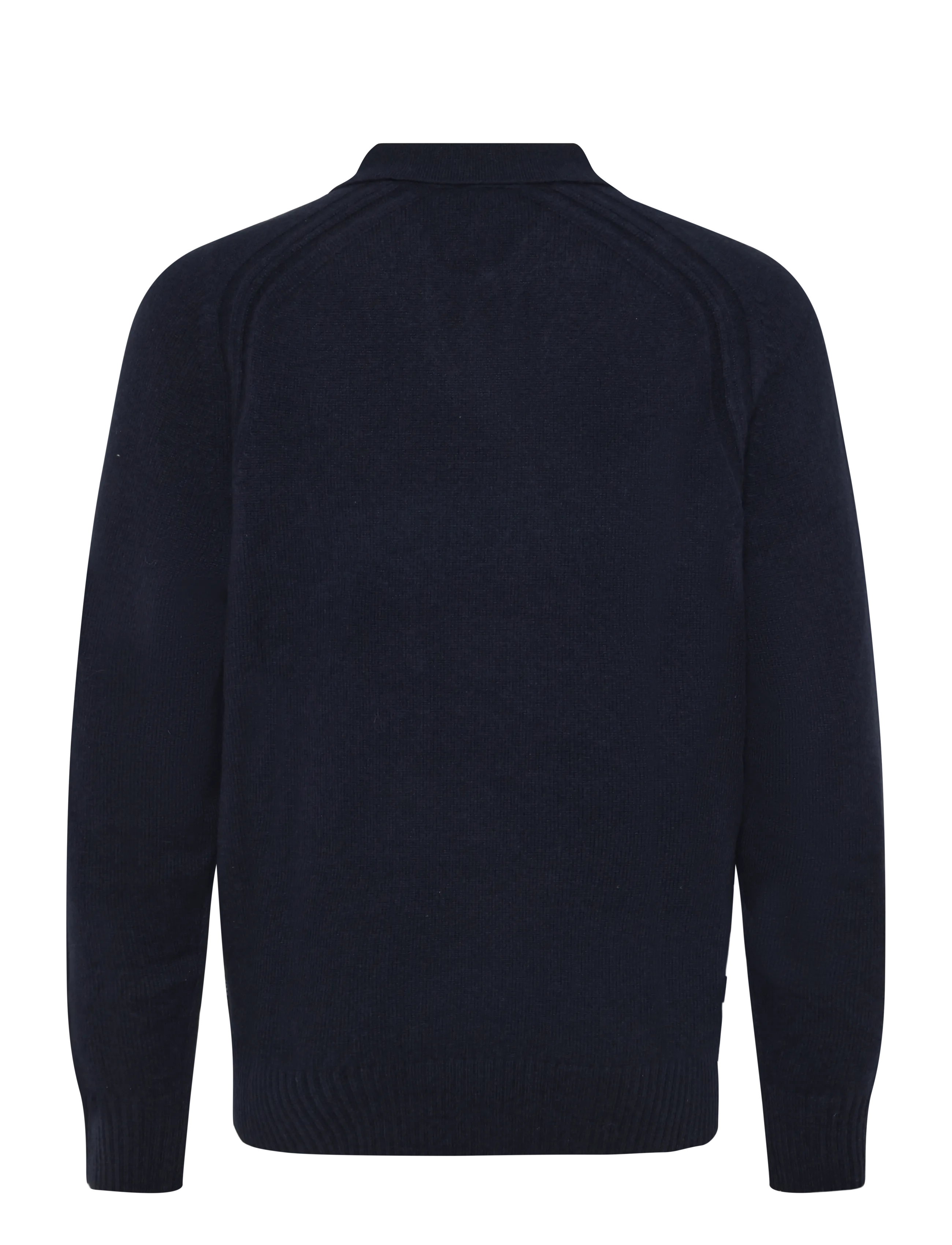BOSS - H-Fulvo - långärmade stickade pikétröjor - dark blue - 1