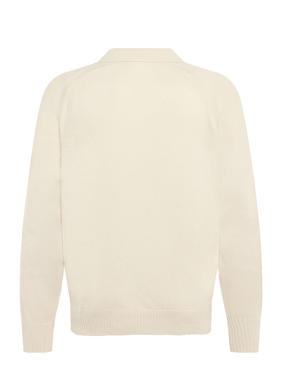 BOSS - H-Fulvo - pikkade varrukatega kootud polod - open white - 1