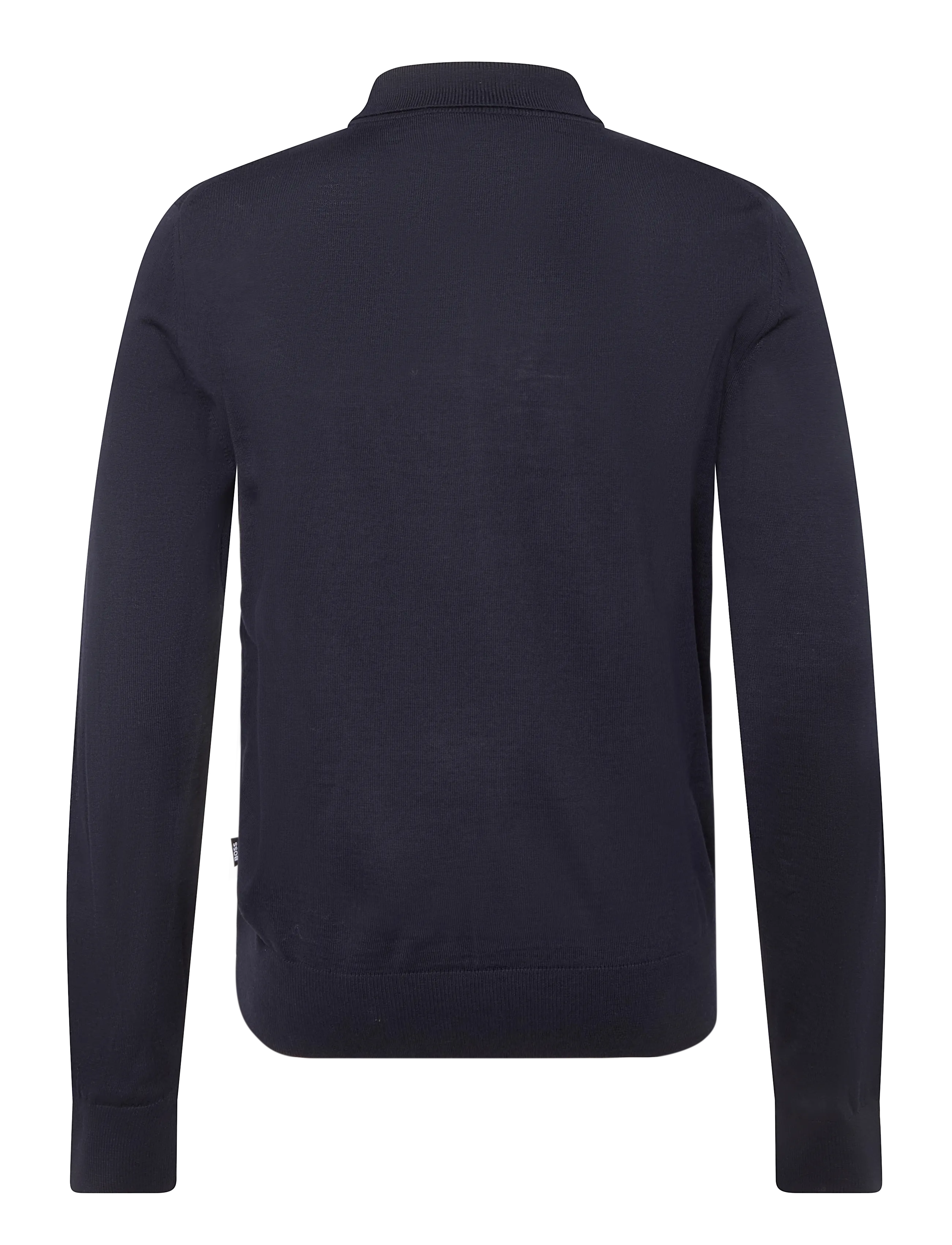 BOSS - H-Helbert - langärmelige strick-polohemden - dark blue - 1