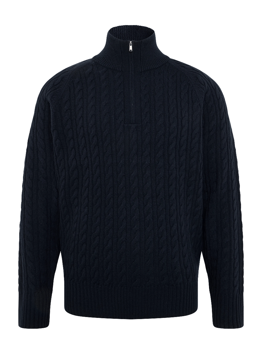 BOSS - H-Furore - poolpika lukuga džemprid - dark blue - 0