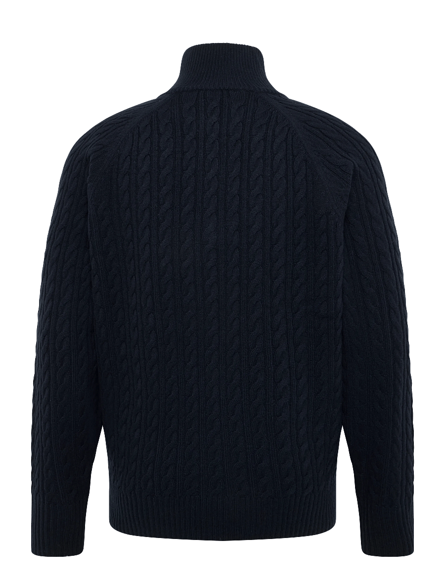BOSS - H-Furore - poolpika lukuga džemprid - dark blue - 1