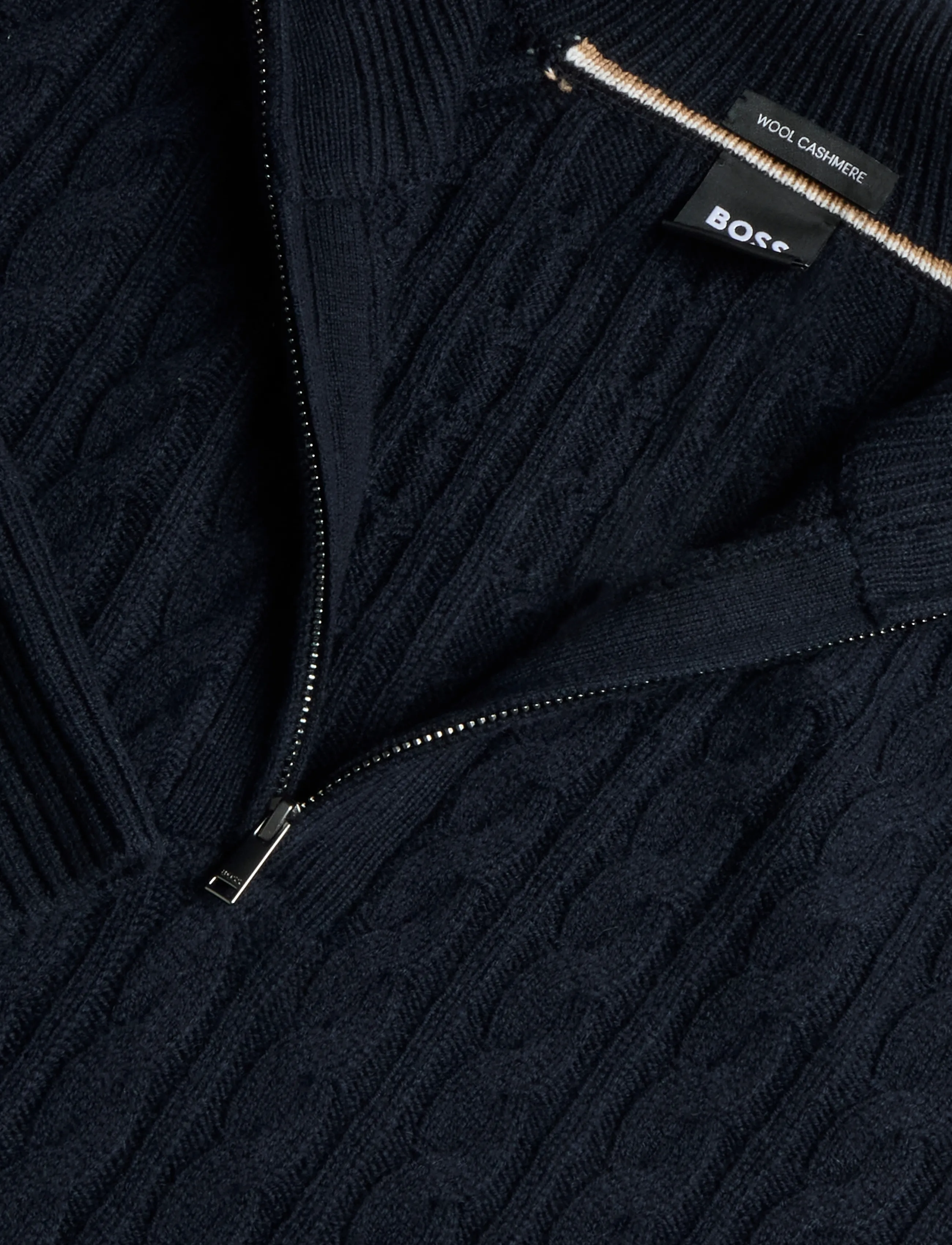 BOSS - H-Furore - poolpika lukuga džemprid - dark blue - 2