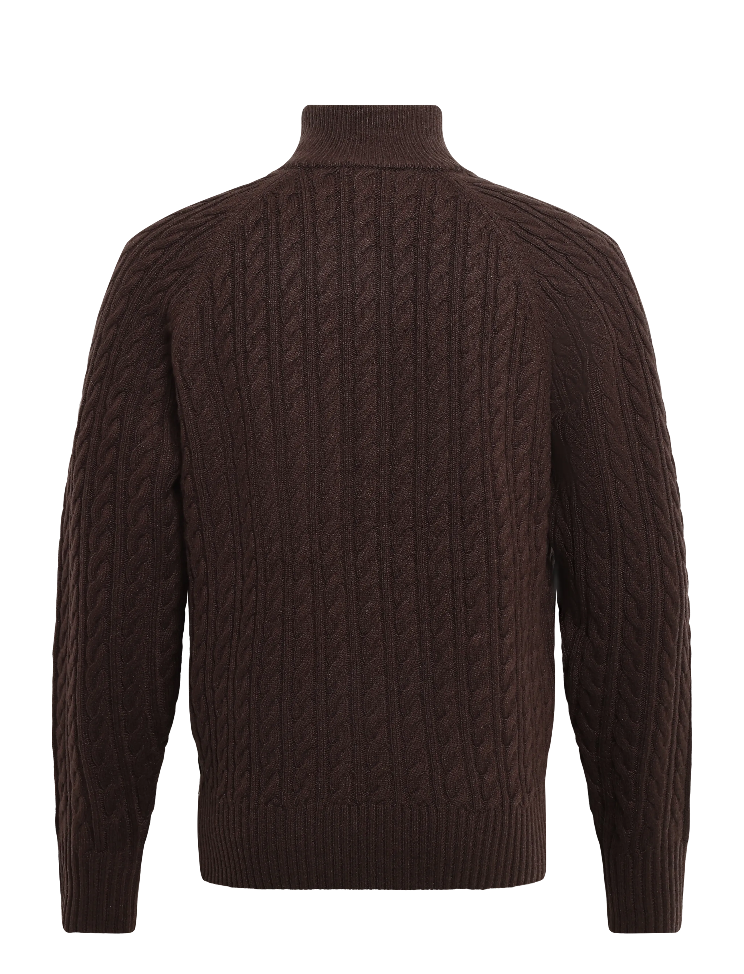BOSS - H-Furore - pullover mit halbem reißverschluss - dark brown - 1