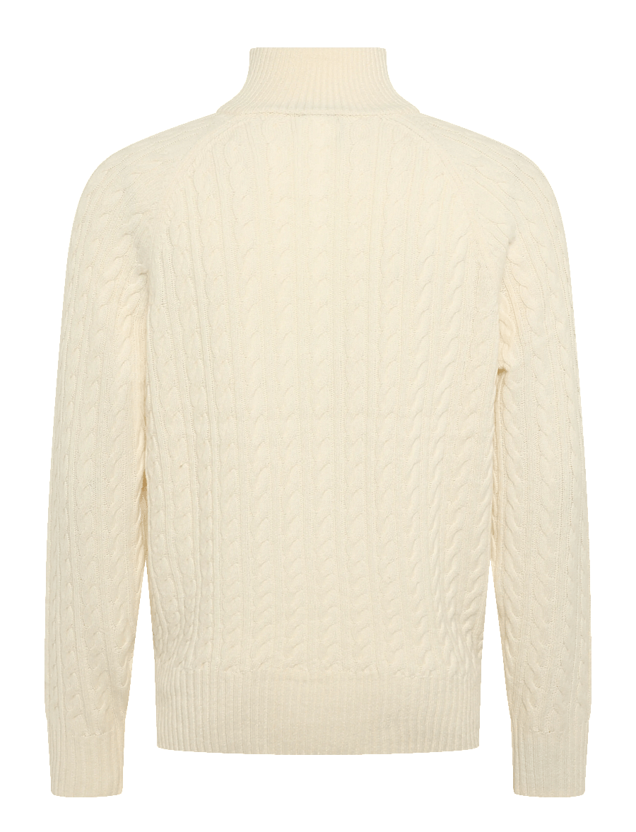 BOSS - H-Furore - pullover mit halbem reißverschluss - open white - 1