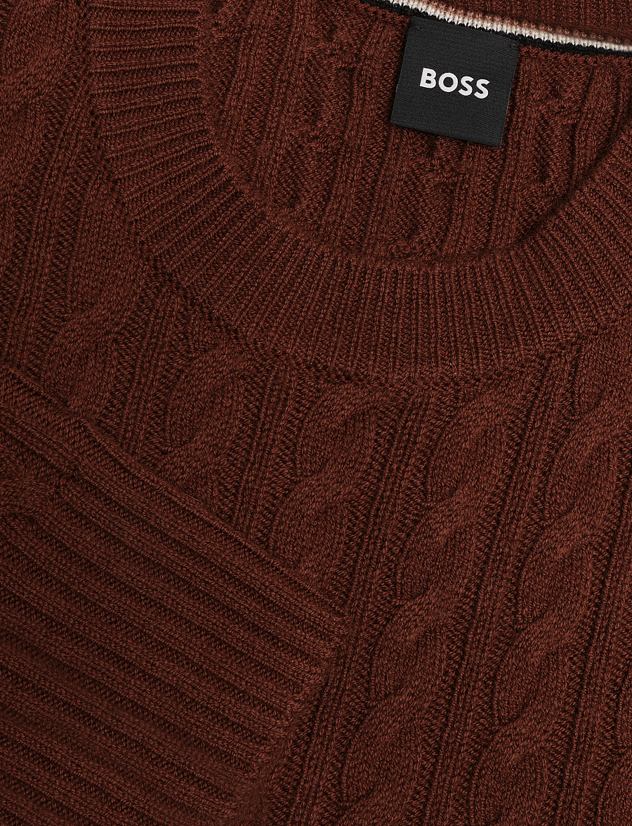 BOSS - H-Furlan - rundhals - medium brown - 2