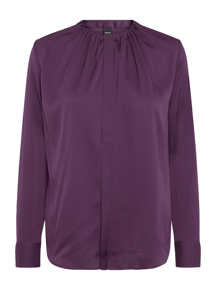 BOSS - Banorah - langærmede bluser - dark purple - 0