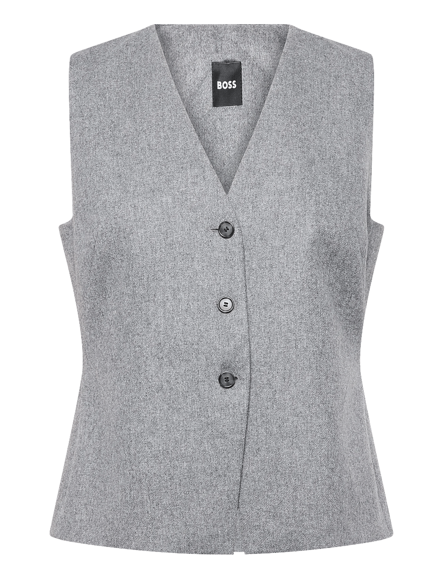 BOSS - Julinia - stickade västar - open grey - 0