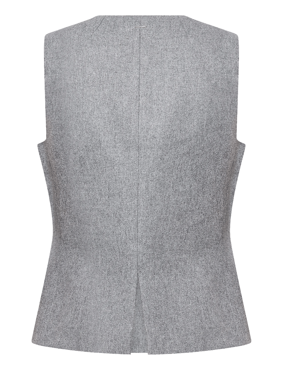 BOSS - Julinia - stickade västar - open grey - 1