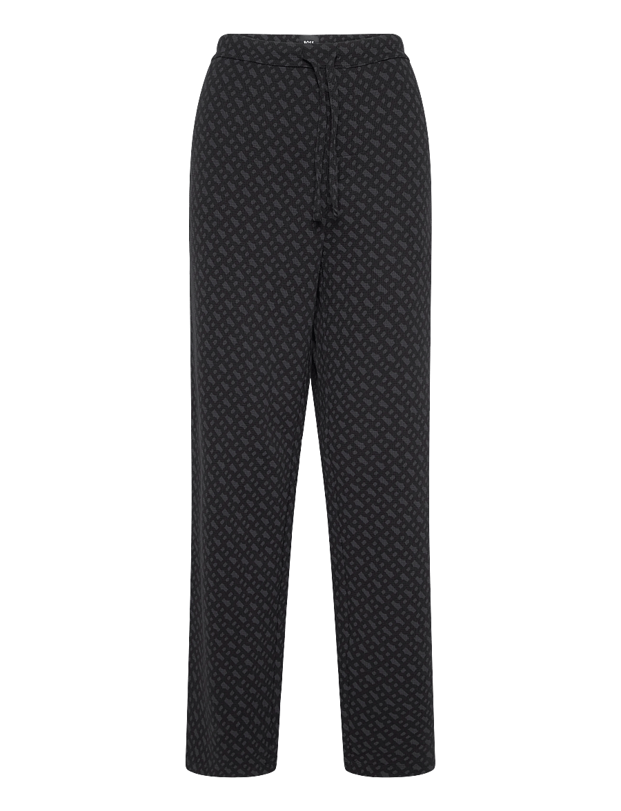 BOSS - WaffleAOP Pants - pyjama bottoms - black - 0