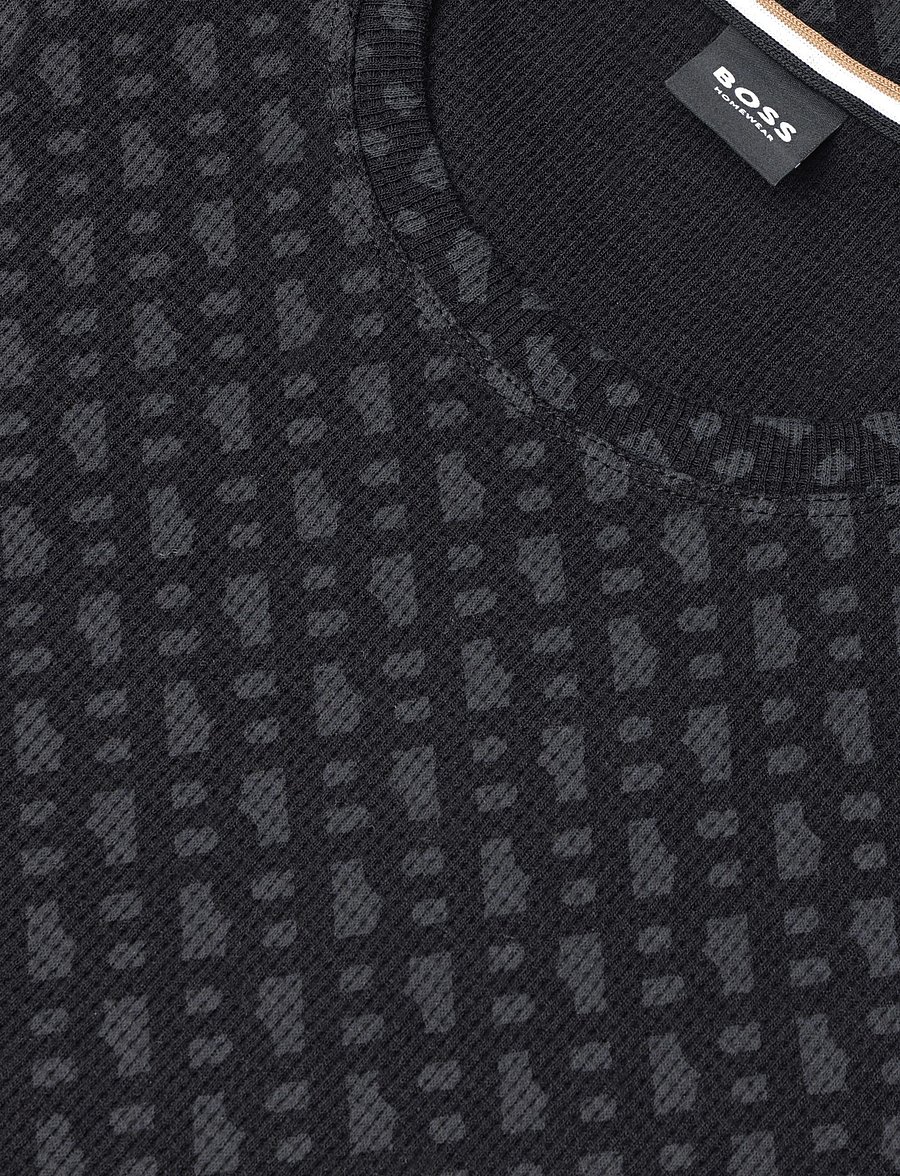 BOSS - WaffleAOP T-Shirt - black - 2