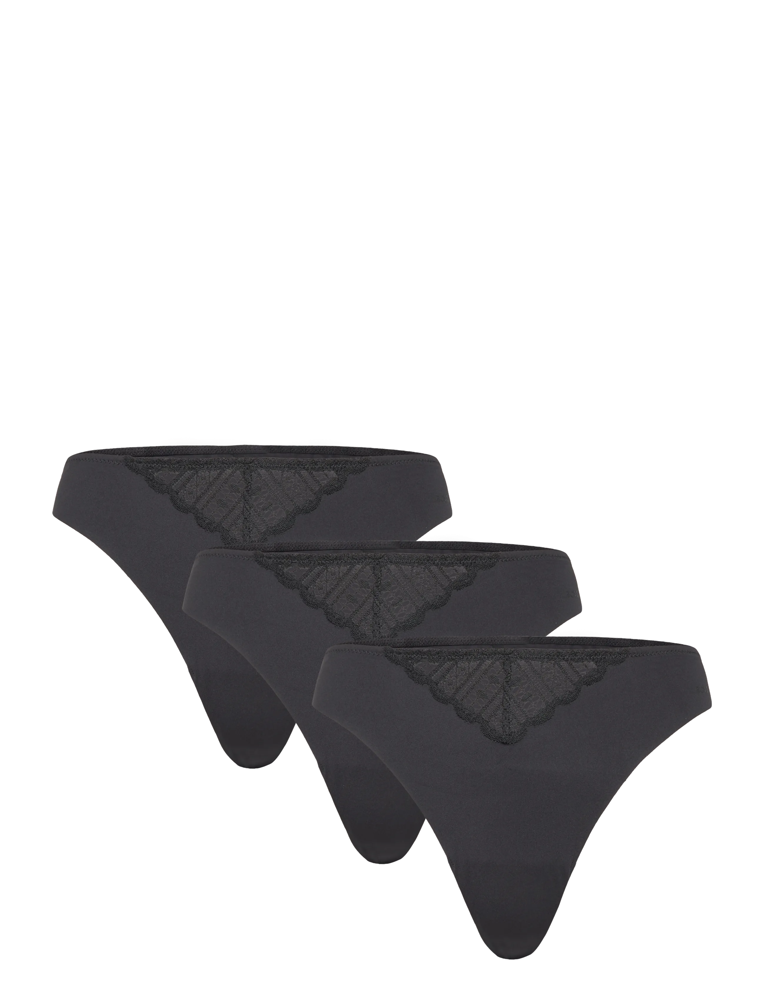 BOSS GIFT GIVING 3P THONG - Aluspesu - BLACK / black