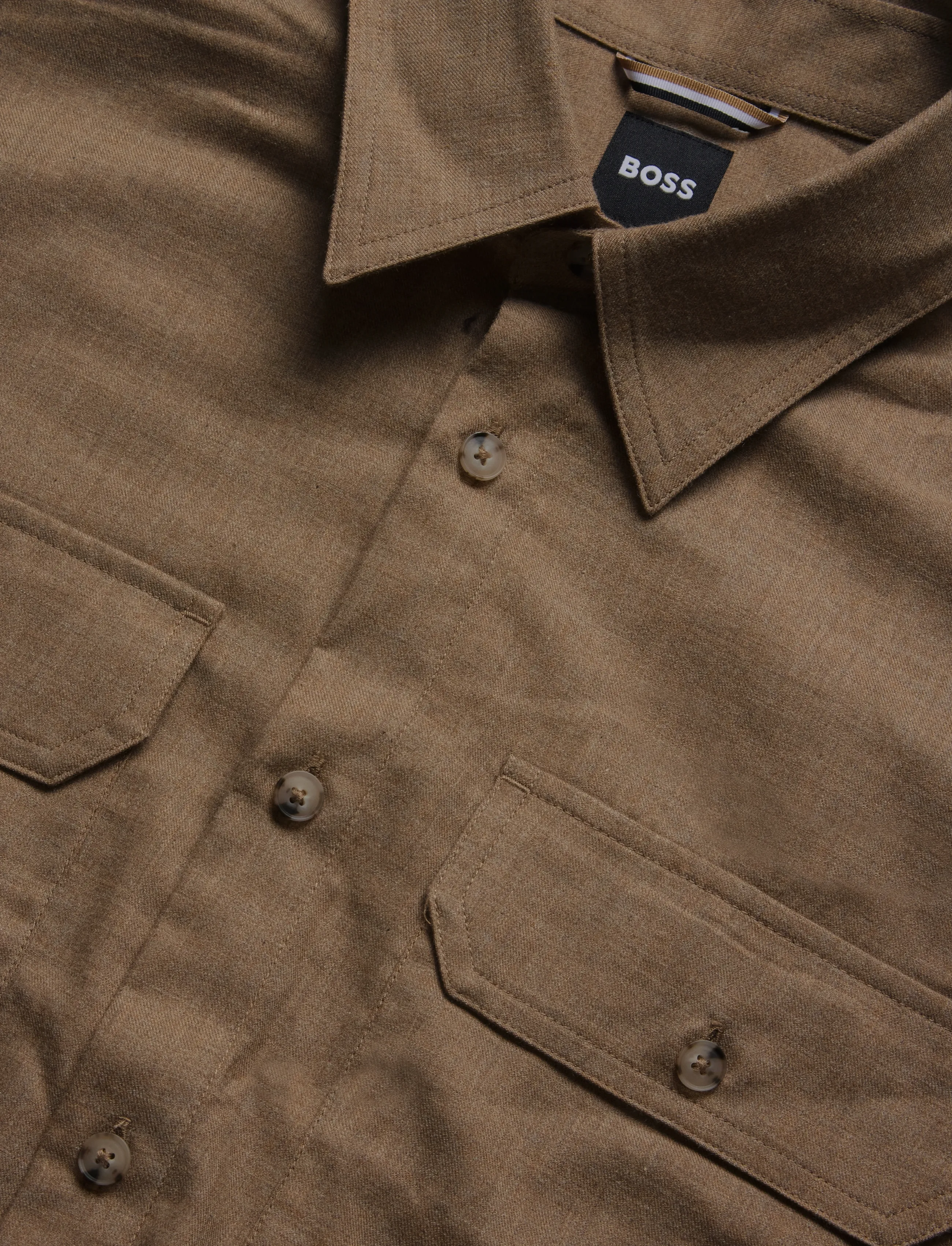BOSS - C-LIAM-KB-2P-264 - flanell-hemden - open brown - 2