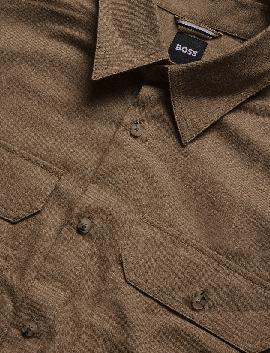 BOSS - C-LIAM-KB-2P-264 - flanell-hemden - open brown - 2