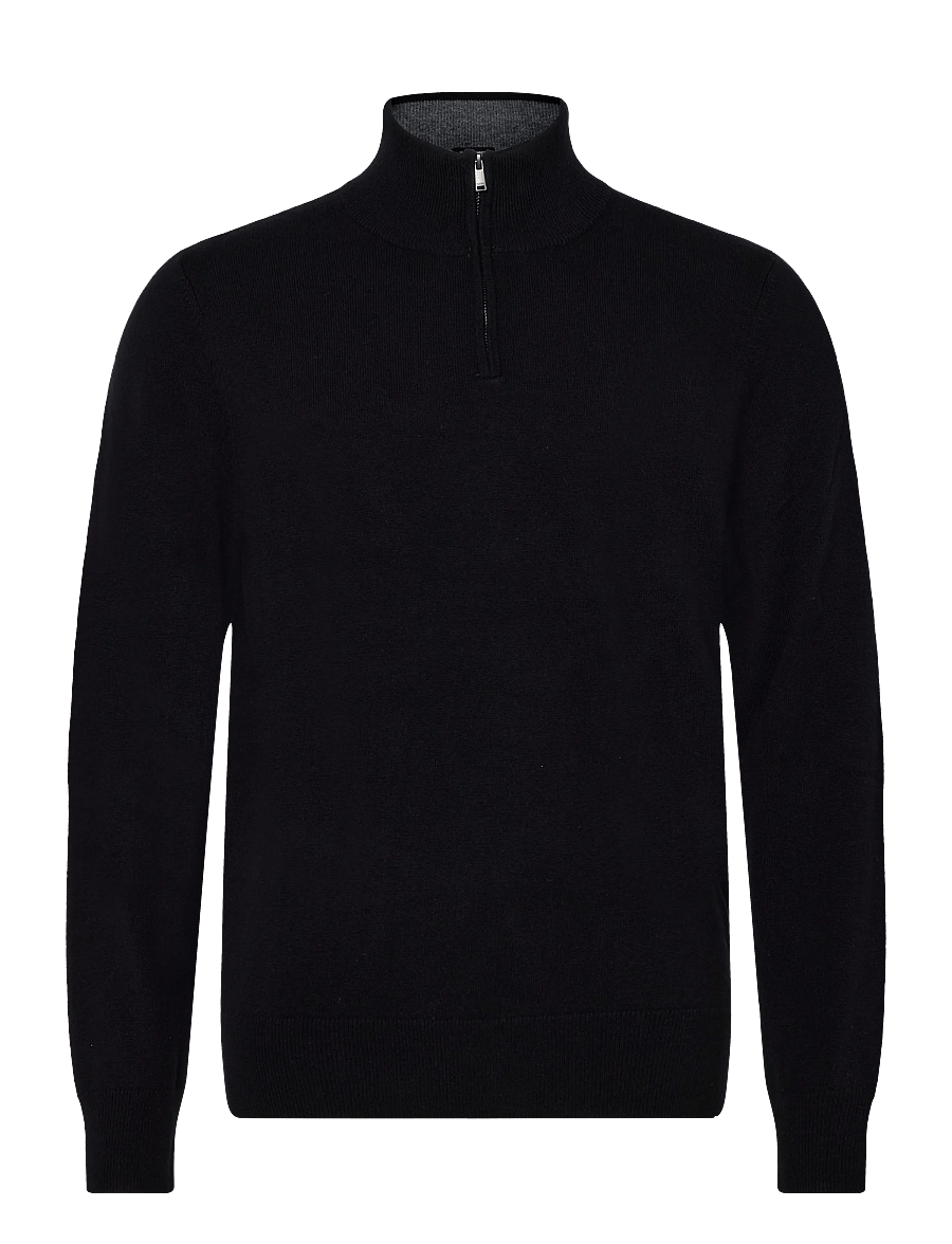 BOSS - H-Hemarlo - pullover mit halbem reißverschluss - black - 0