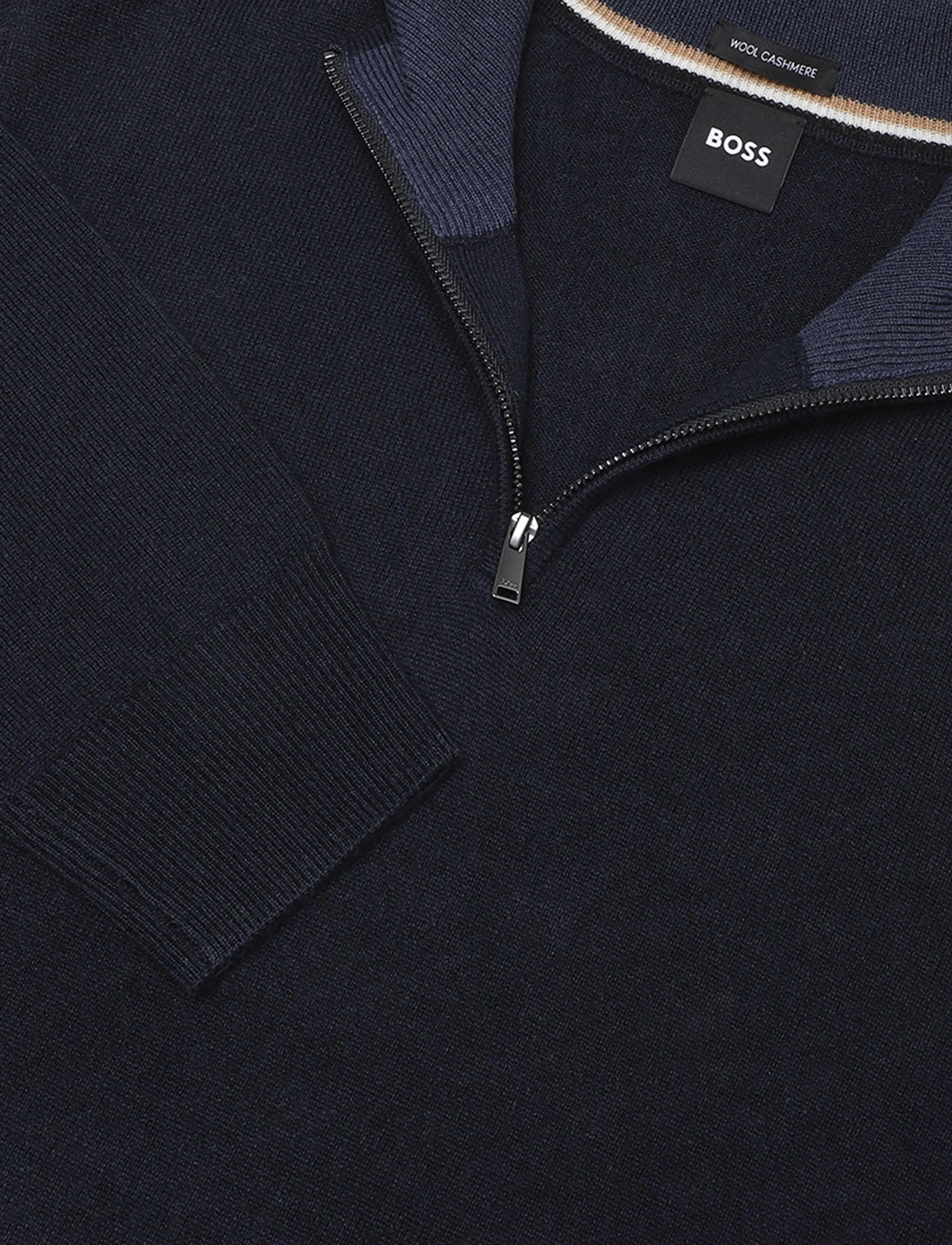 BOSS - H-Hemarlo - poolpika lukuga džemprid - dark blue - 2