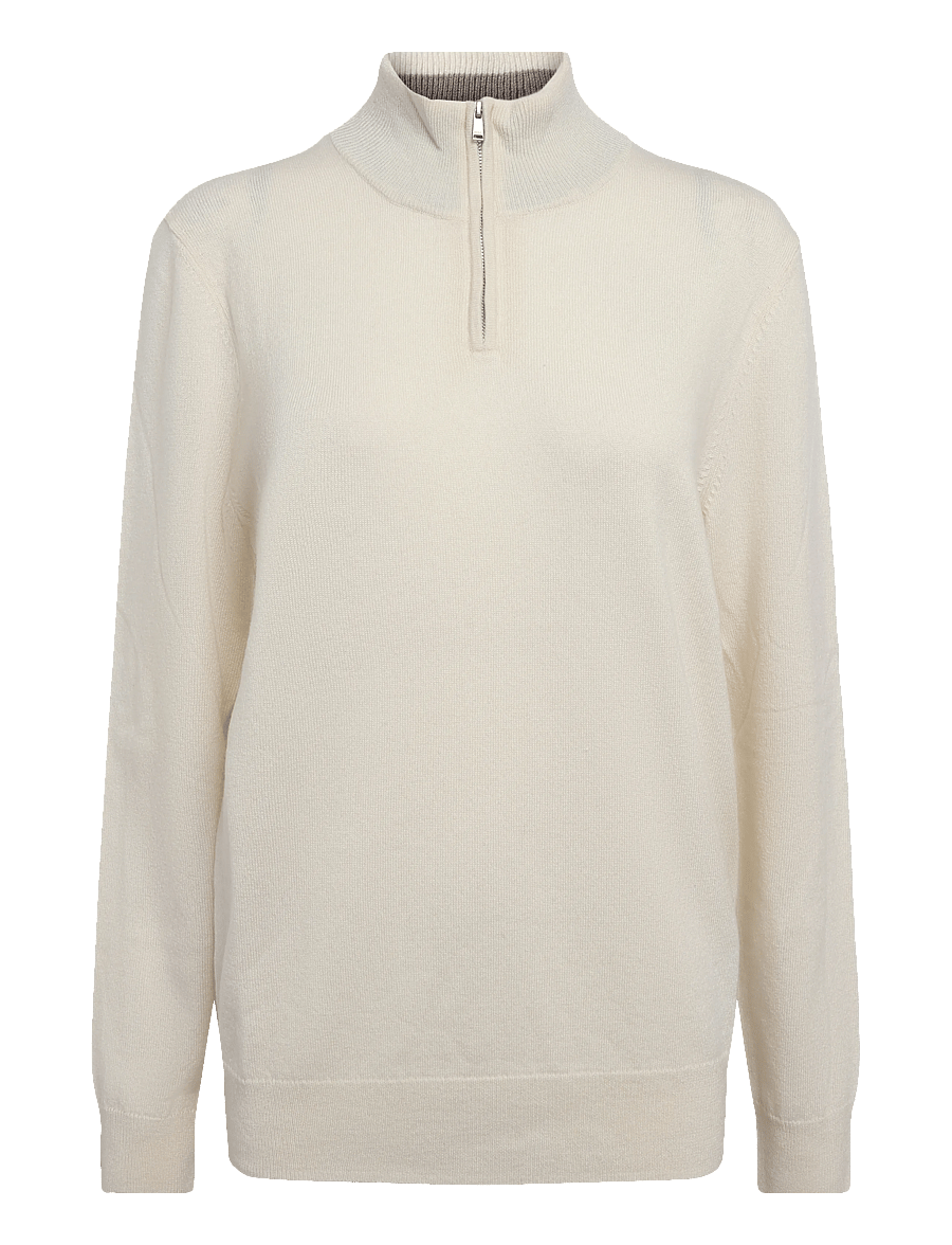 BOSS - H-Hemarlo - halfzip strik - open white - 0