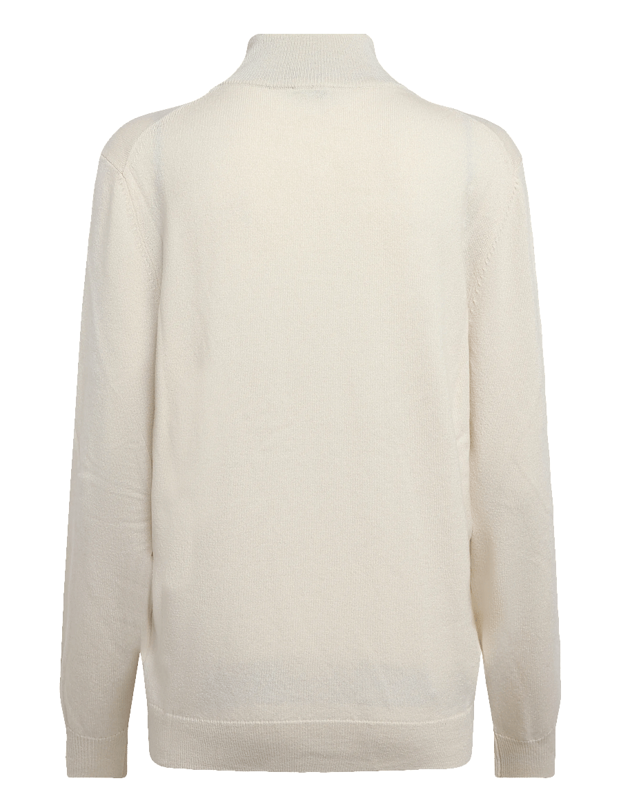 BOSS - H-Hemarlo - halfzip strik - open white - 1