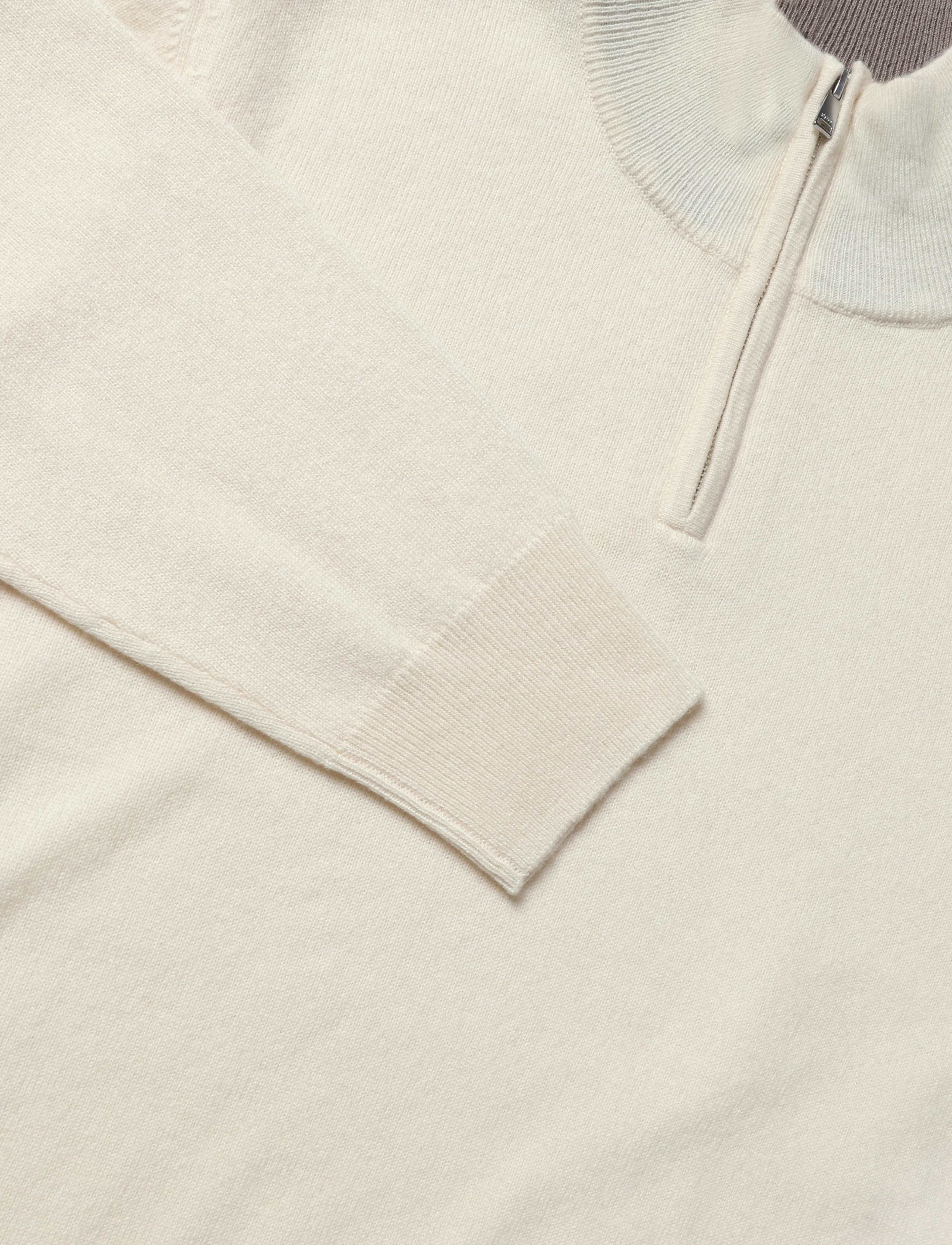 BOSS - H-Hemarlo - halfzip strik - open white - 2