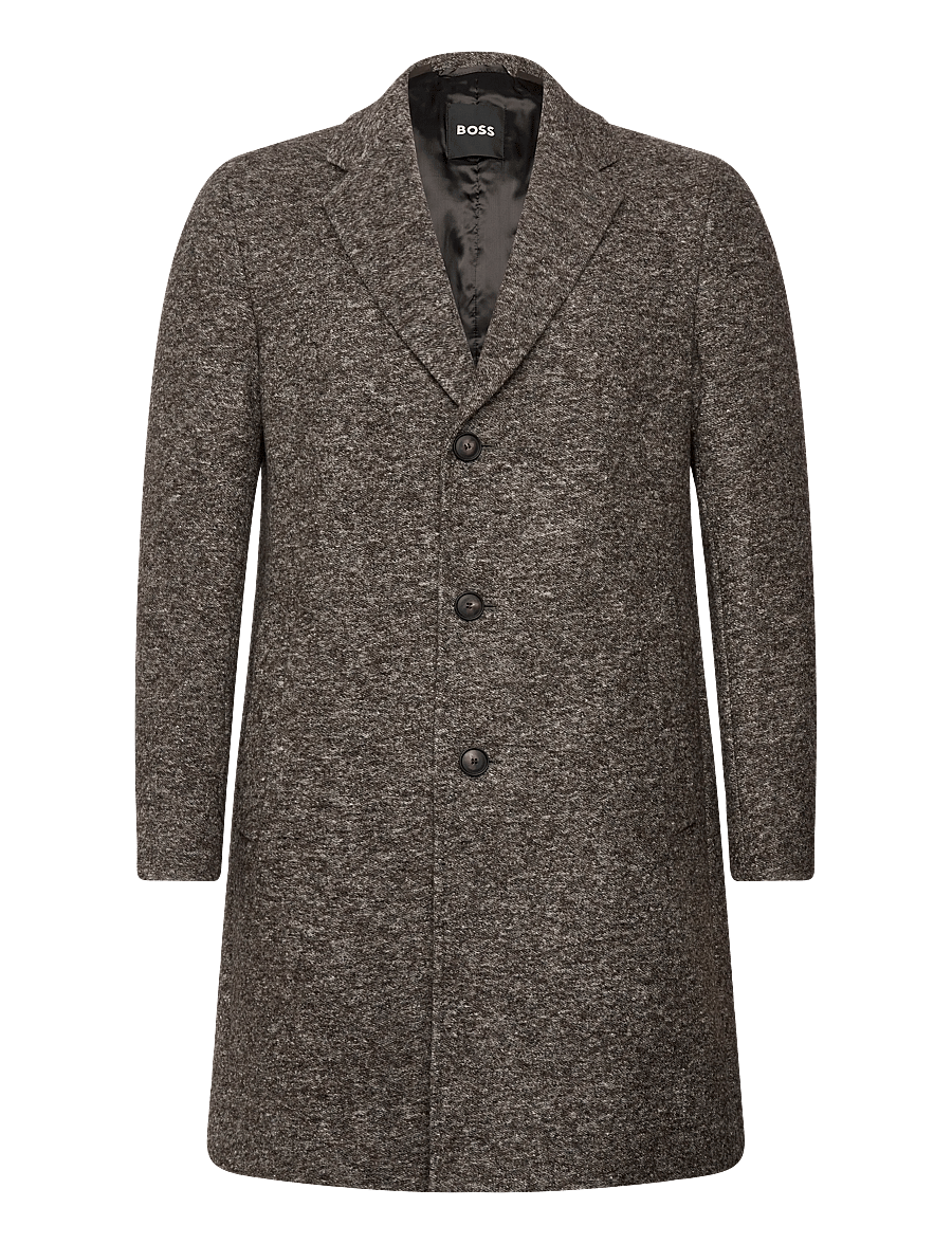 BOSS - C-Hyde-J-Bib-Pad-264 - uldfrakker - dark brown - 2
