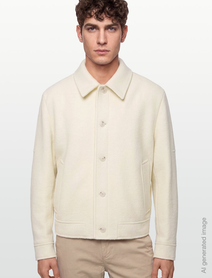 BOSS - C-Charly-264 - villased jakid - open white - 3
