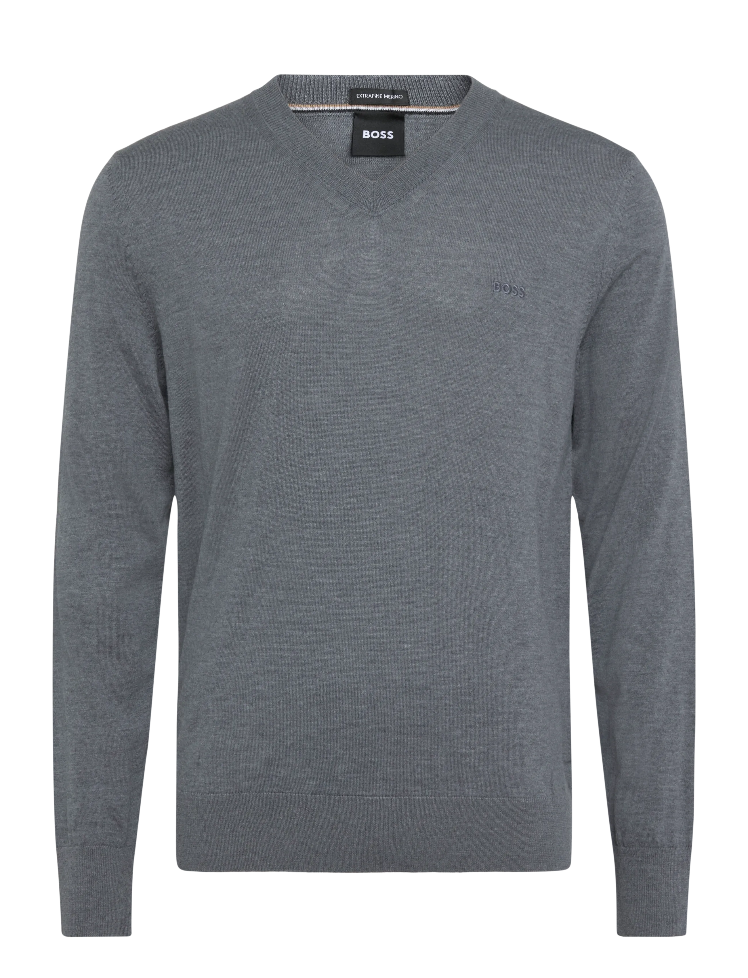 BOSS H-Melba-L - V-hals - MEDIUM GREY / grey