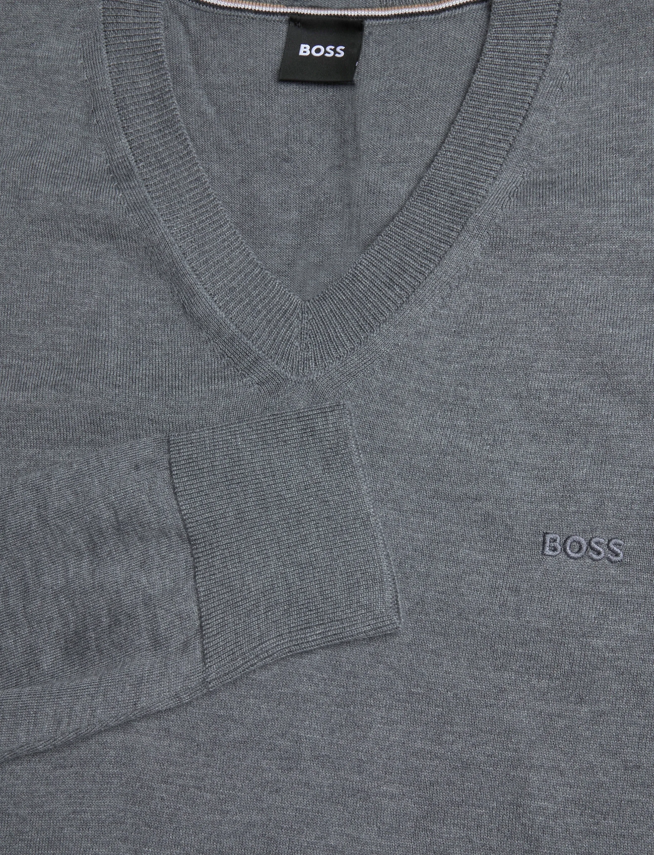 BOSS - H-Melba-L - v-hals - medium grey - 2