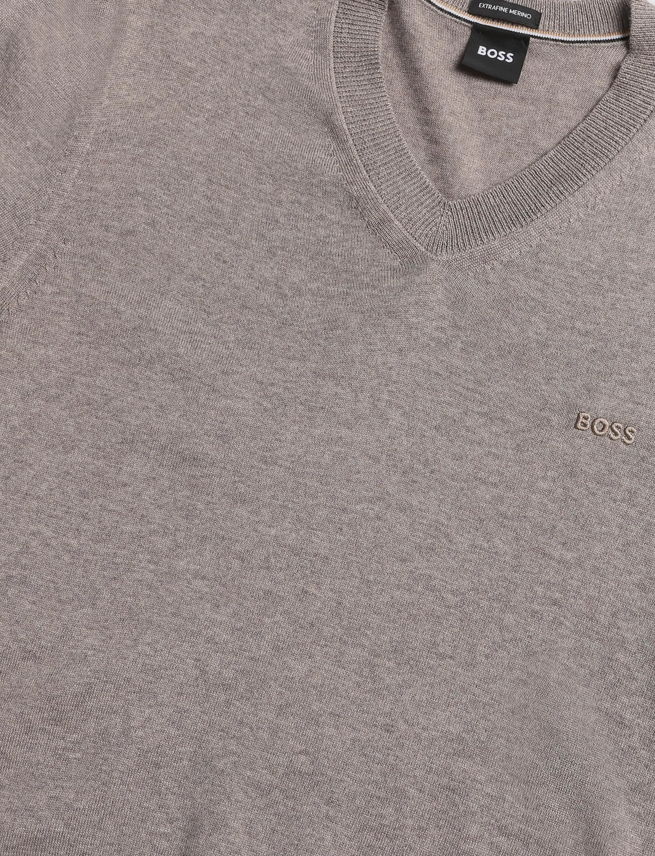 BOSS - H-Melba-L - v-ausschnitt - open brown - 2
