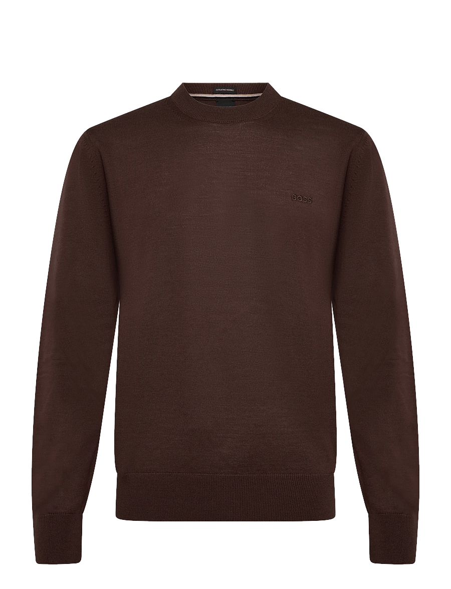 BOSS - H-Leno-L - rund hals - dark brown - 0