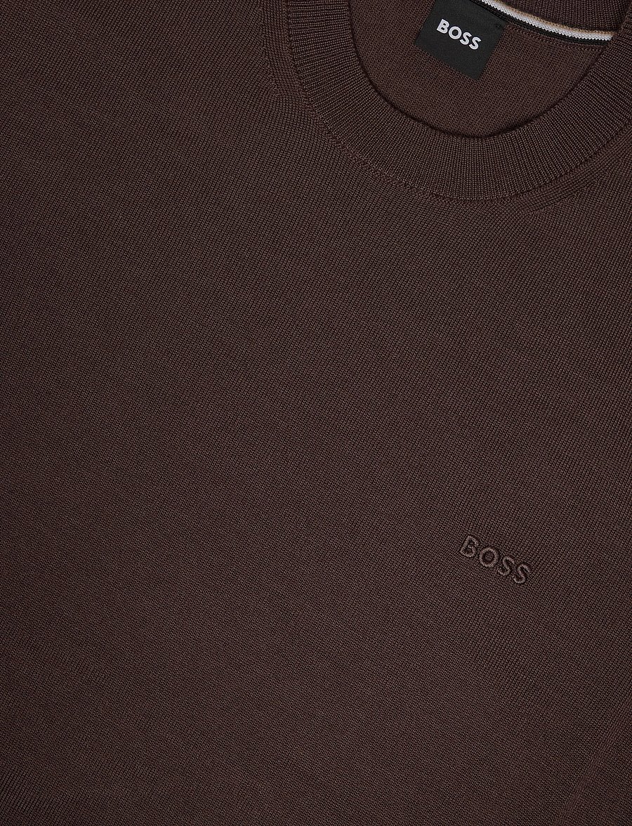 BOSS - H-Leno-L - rund hals - dark brown - 2