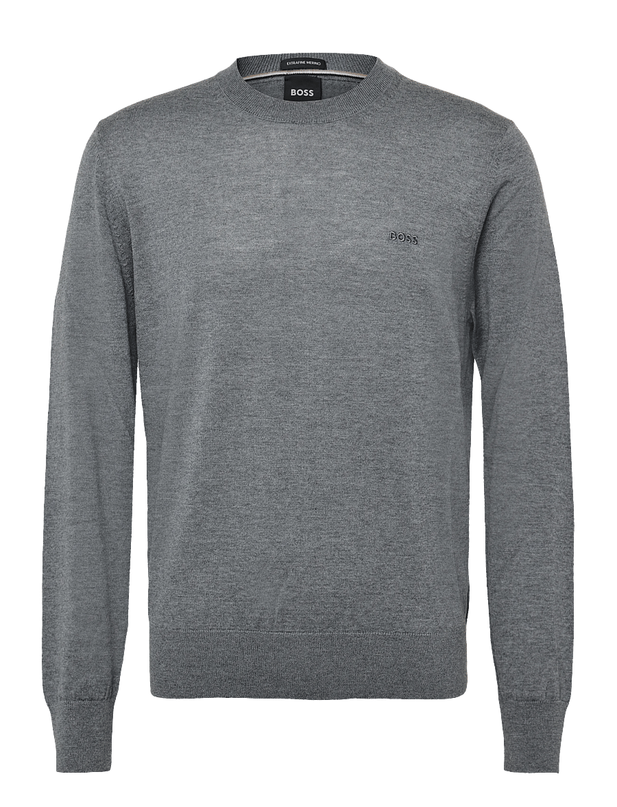 BOSS - H-Leno-L - rundhalsad - medium grey - 0