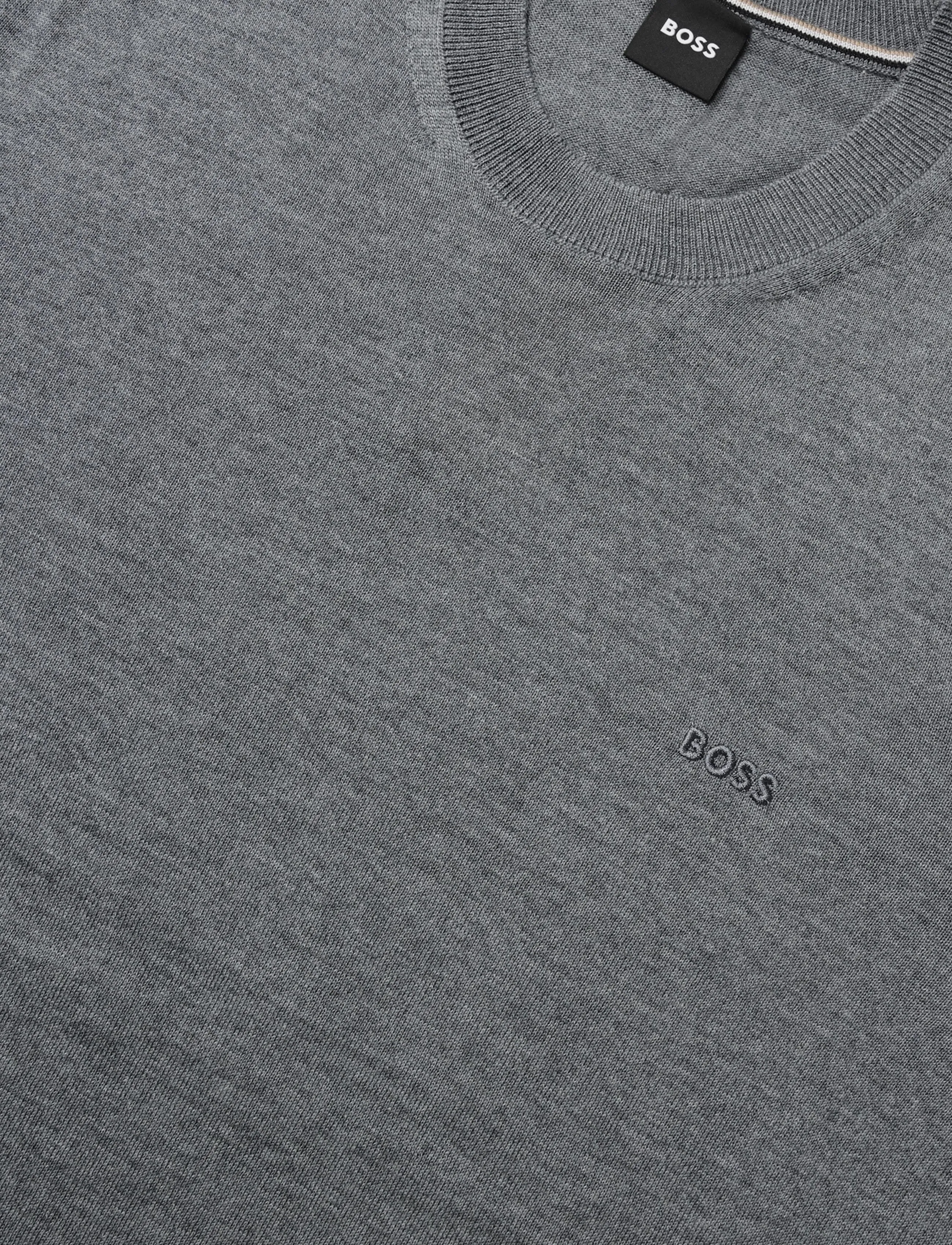 BOSS - H-Leno-L - rundhalsad - medium grey - 2