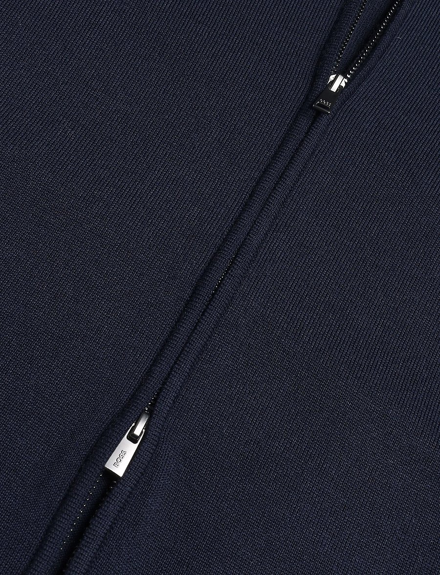 BOSS - H-Balonso-L - pullover mit durchgehendem reißverschluss - dark blue - 3