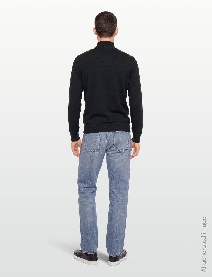 BOSS - H-Ebenji-L - pullover mit halbem reißverschluss - black - 4