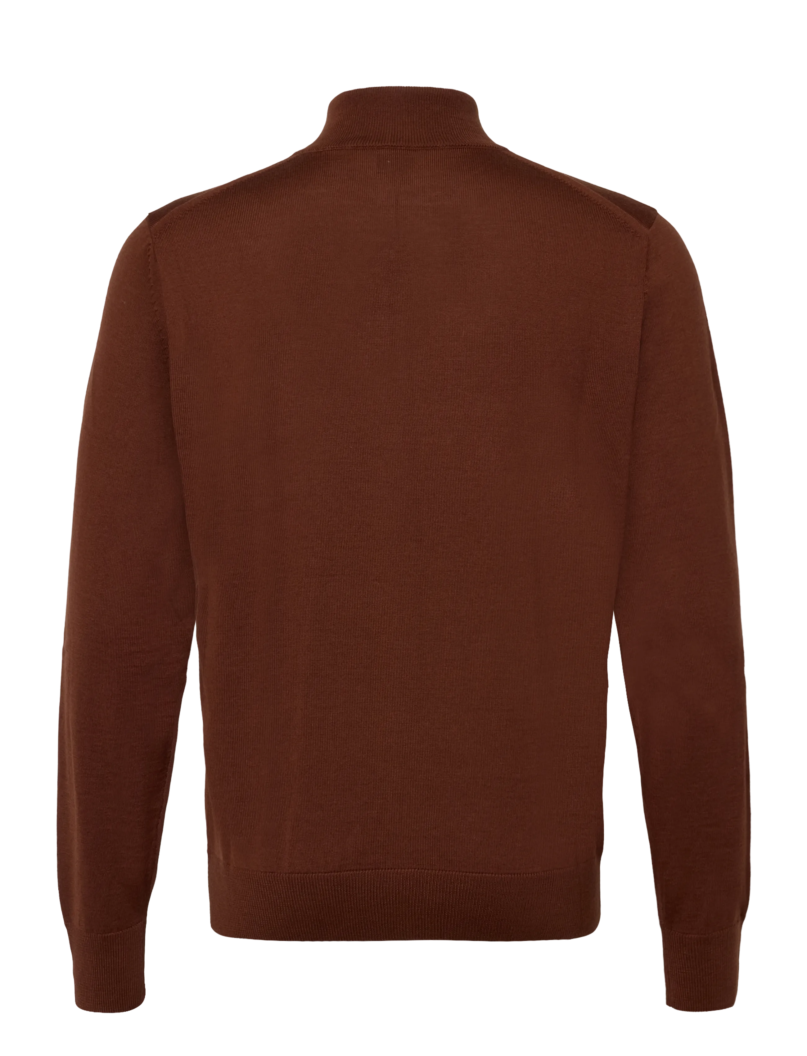 BOSS - H-Ebenji-L - pullover mit halbem reißverschluss - medium brown - 1
