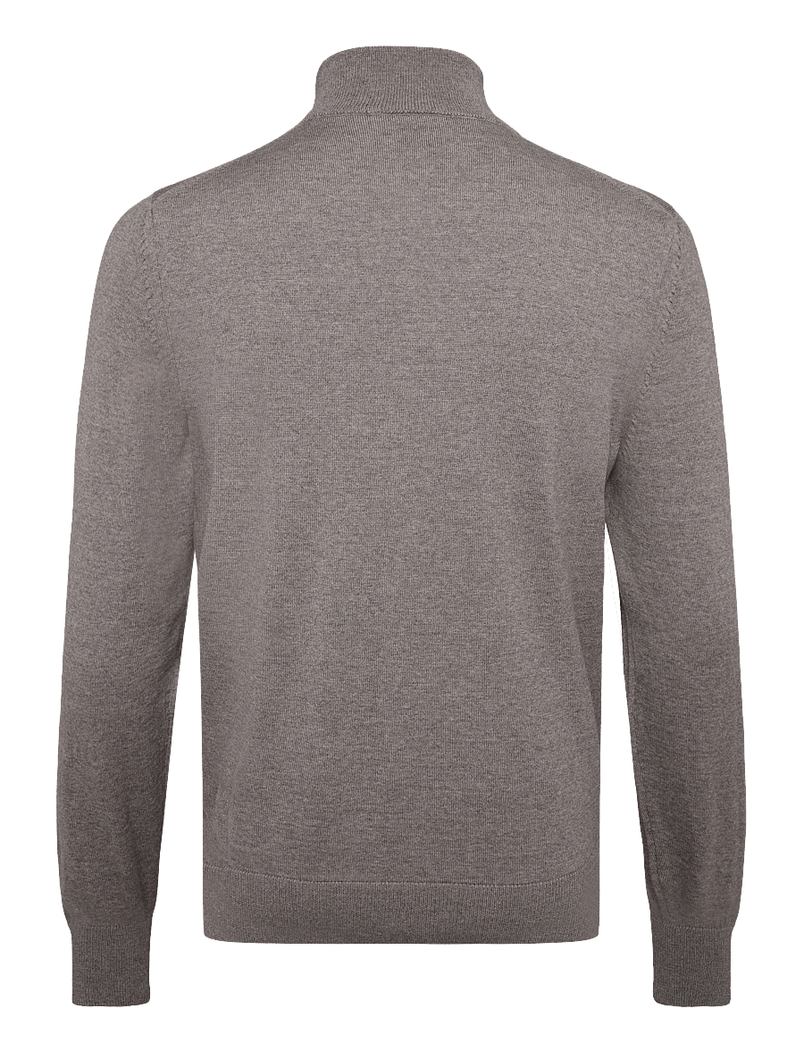 BOSS - H-Ebenji-L - pullover mit halbem reißverschluss - open brown - 1