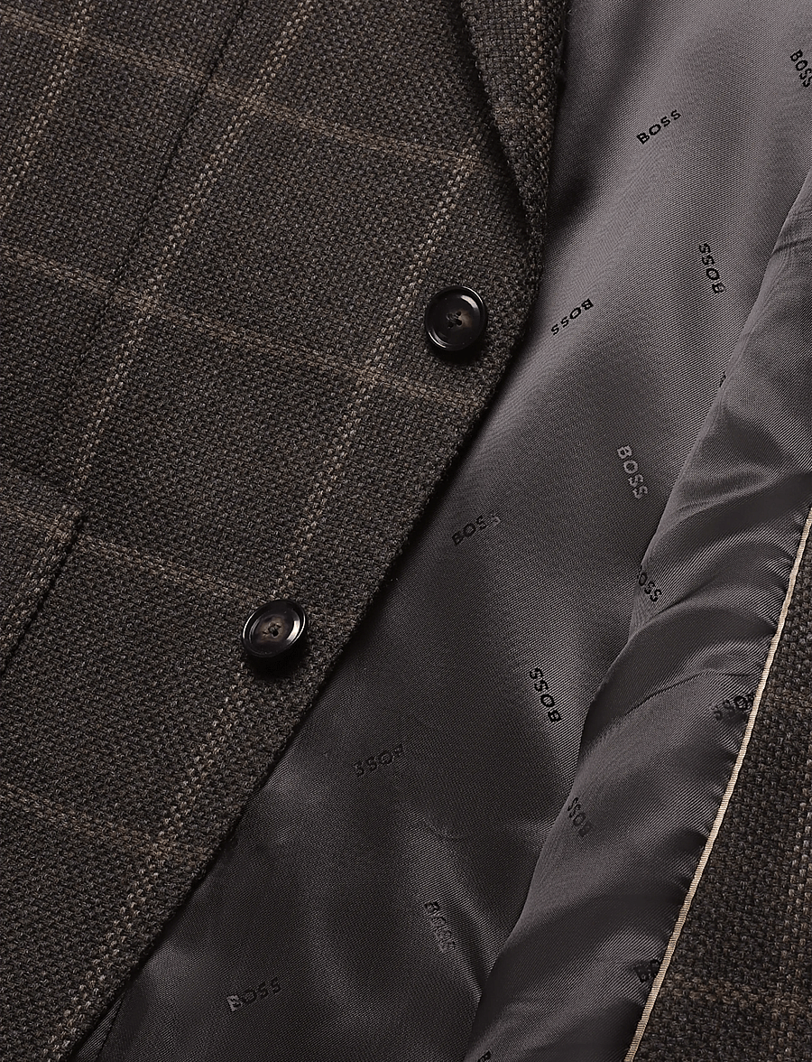 BOSS - H-Hutson-2PP-263 - single breasted blazers - dark brown - 3