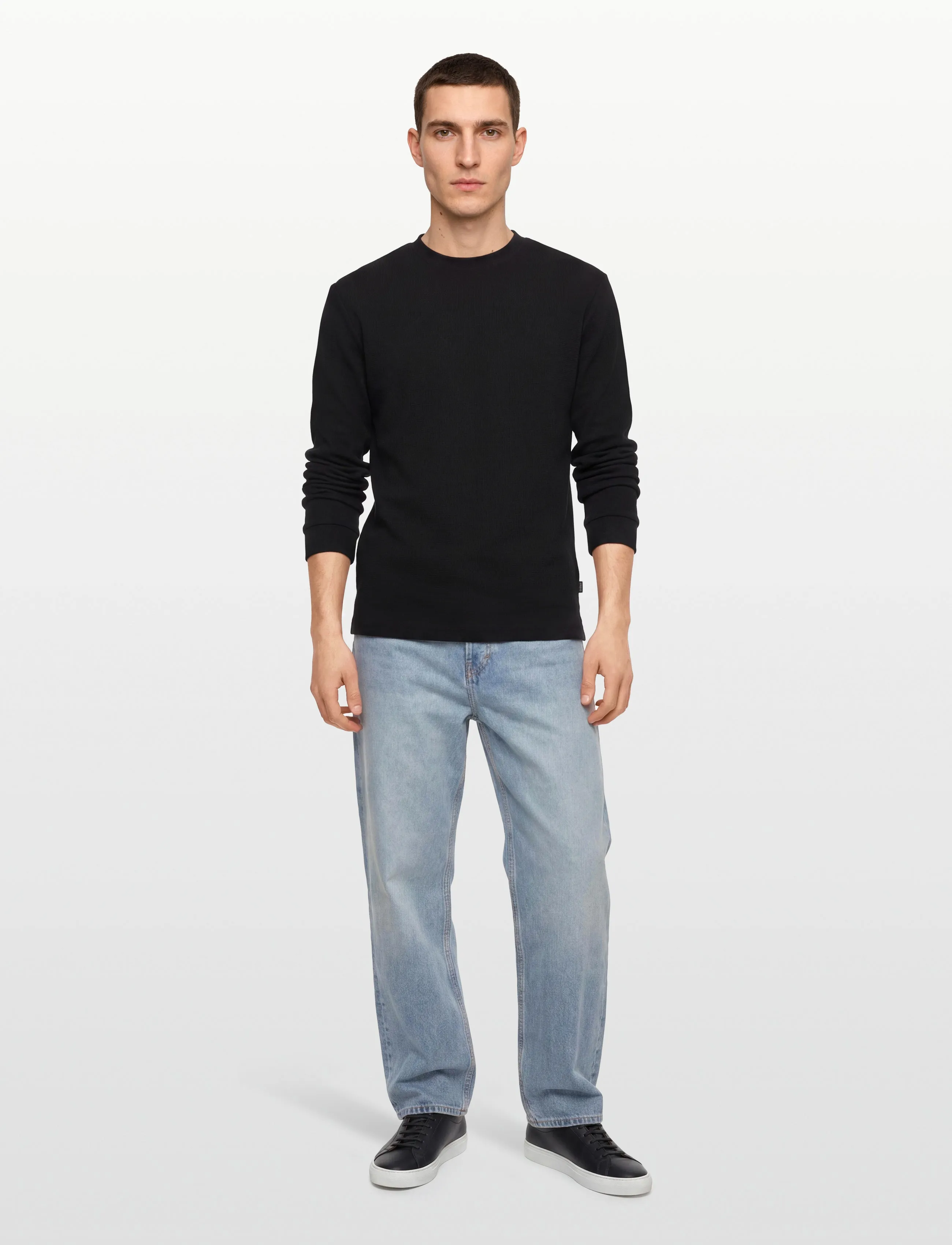 BOSS Talley 01_Ti, Mænd, Rund Hals Sweatshirt, Sort, Str: L