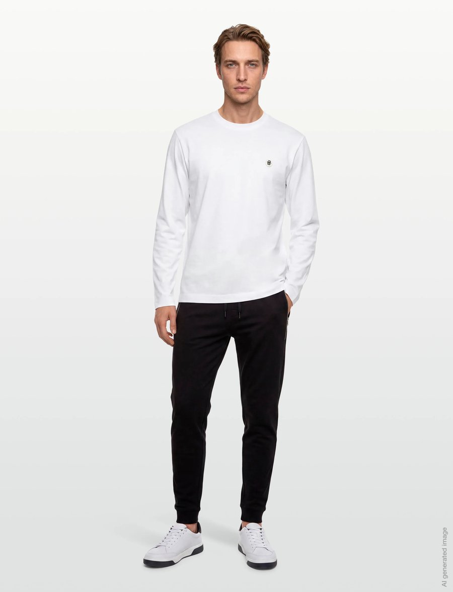 BOSS - Townley 01_TI - langärmelige t-shirts - white - 0